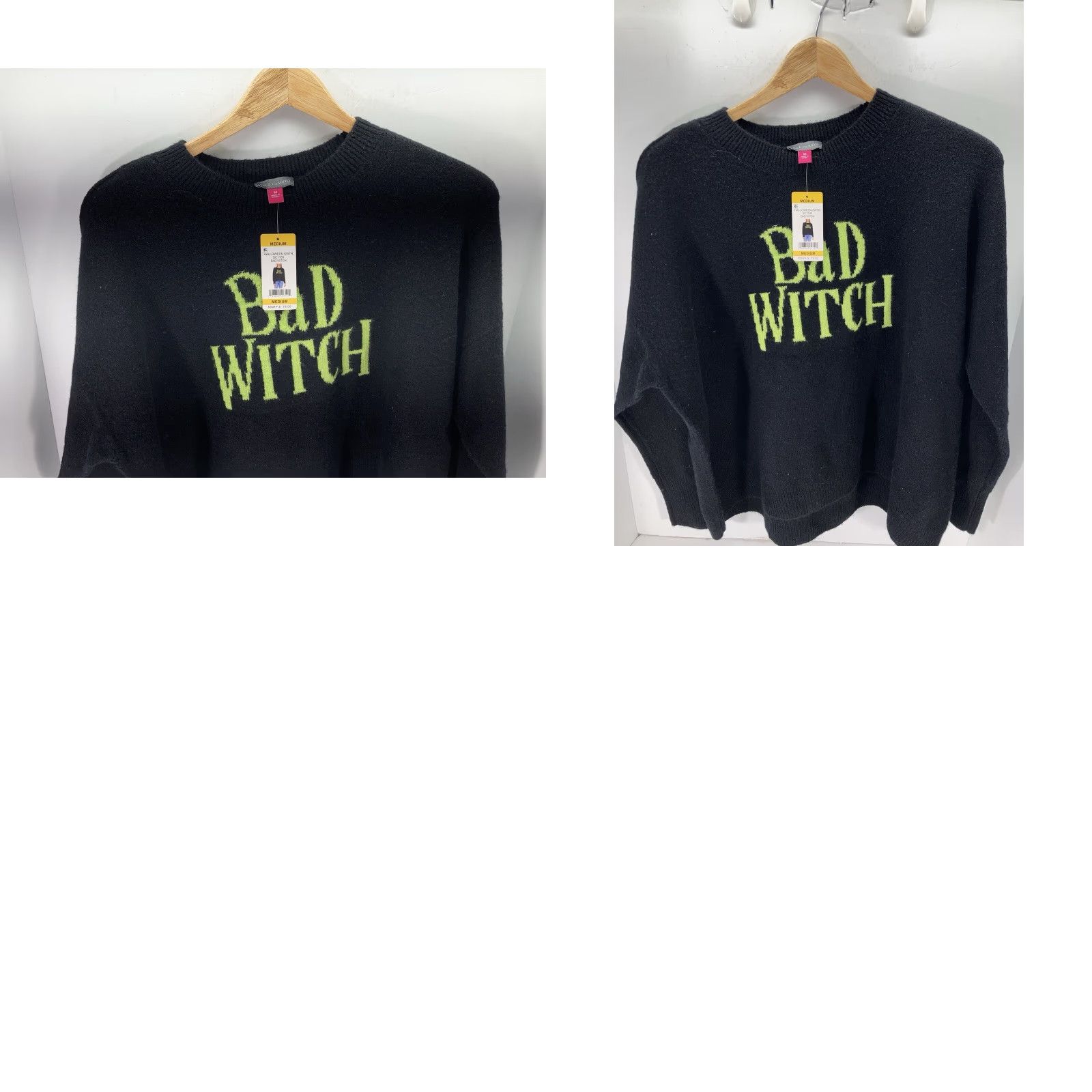 Vince Camuto Vince Camuto Sweater Women Medium Black Bad Witch Wicked Halloween Pullover NWT Women Sweater M Black Halloween Pullover NWT Size M / US 6-8 / IT 42-44 - 9 Thumbnail