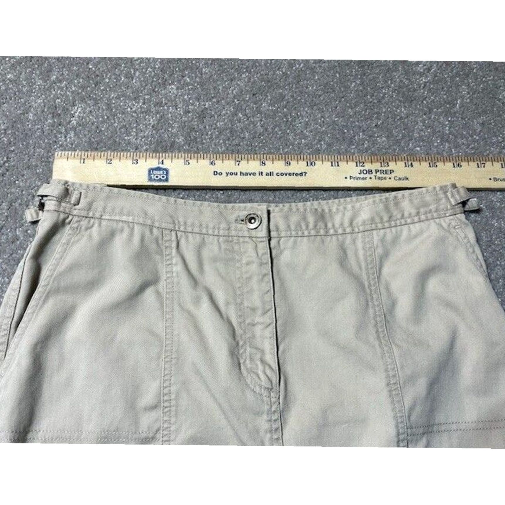 Ralph Lauren VINTAGE Lauren Ralph Lauren Skirt Chino 10 Preppy Old Money Country Club Women Short Pencil Zip Buckle Button Slit Cadets? Size 32" / US 10 / IT 46 - 3 Thumbnail