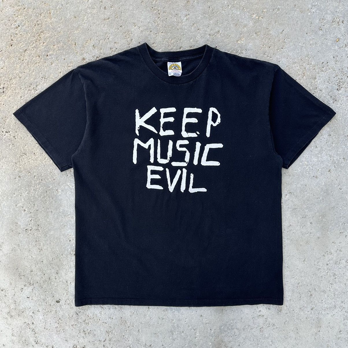 Other VTG 90’s SS Keep Music Evil Black Graphic Shirt Size US XL / EU 56 / 4 - 2 Thumbnail
