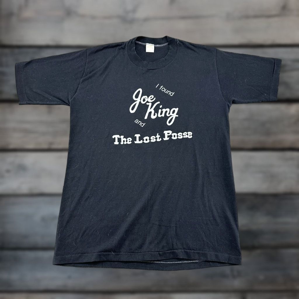 Vintage VINTAGE Sportswear Shirt Mens XL Black 70s 70s Joe King & The Lost Posse Obscure Country Western Band T-Shirt Crew Neck Short Sleeve Graphic Print Size US XL / EU 56 / 4 - 1 Thumbnail