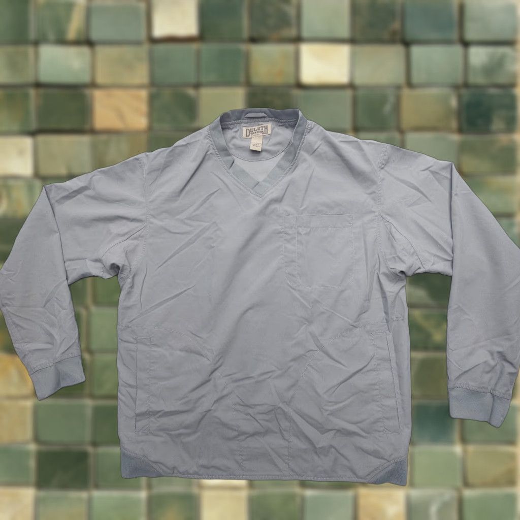 Vintage Duluth Bogey Windshirt Jacket Mens Large Gray Windbreaker Wind-Resistant Outdoor Golf Jacket Size US L / EU 52-54 / 3 - 1 Thumbnail