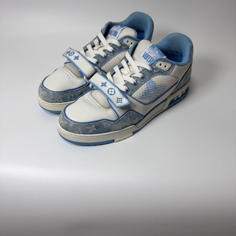 Louis Vuitton Louis Vuitton Blue and White Trainer Sneakers 0089 Size US 9.5 / EU 42-43 - 1 Thumbnail
