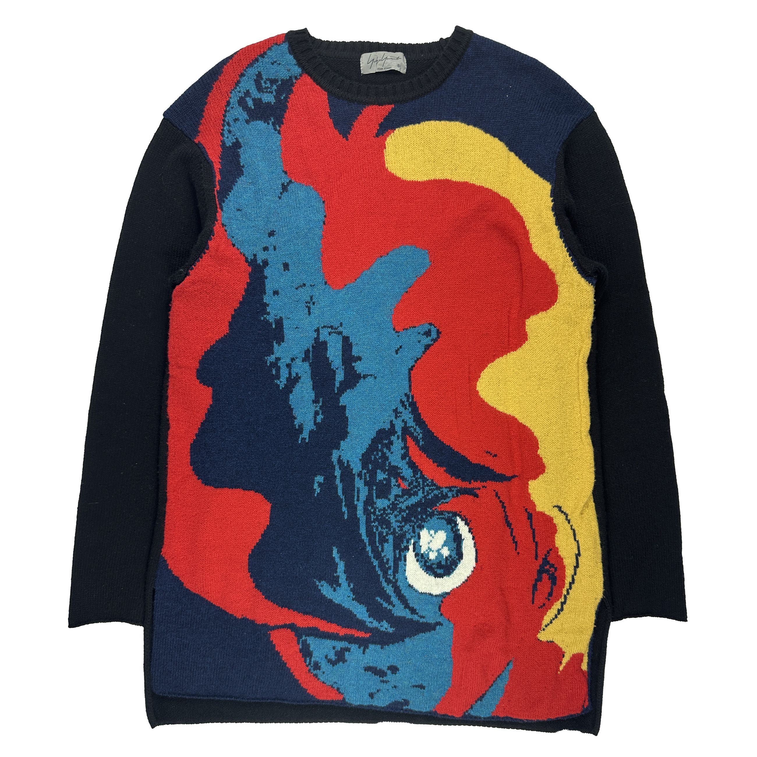 image of Yohji Yamamoto X Shotaro Ishinomori Cyborg 009 Intarsia, Men's (Size Large)
