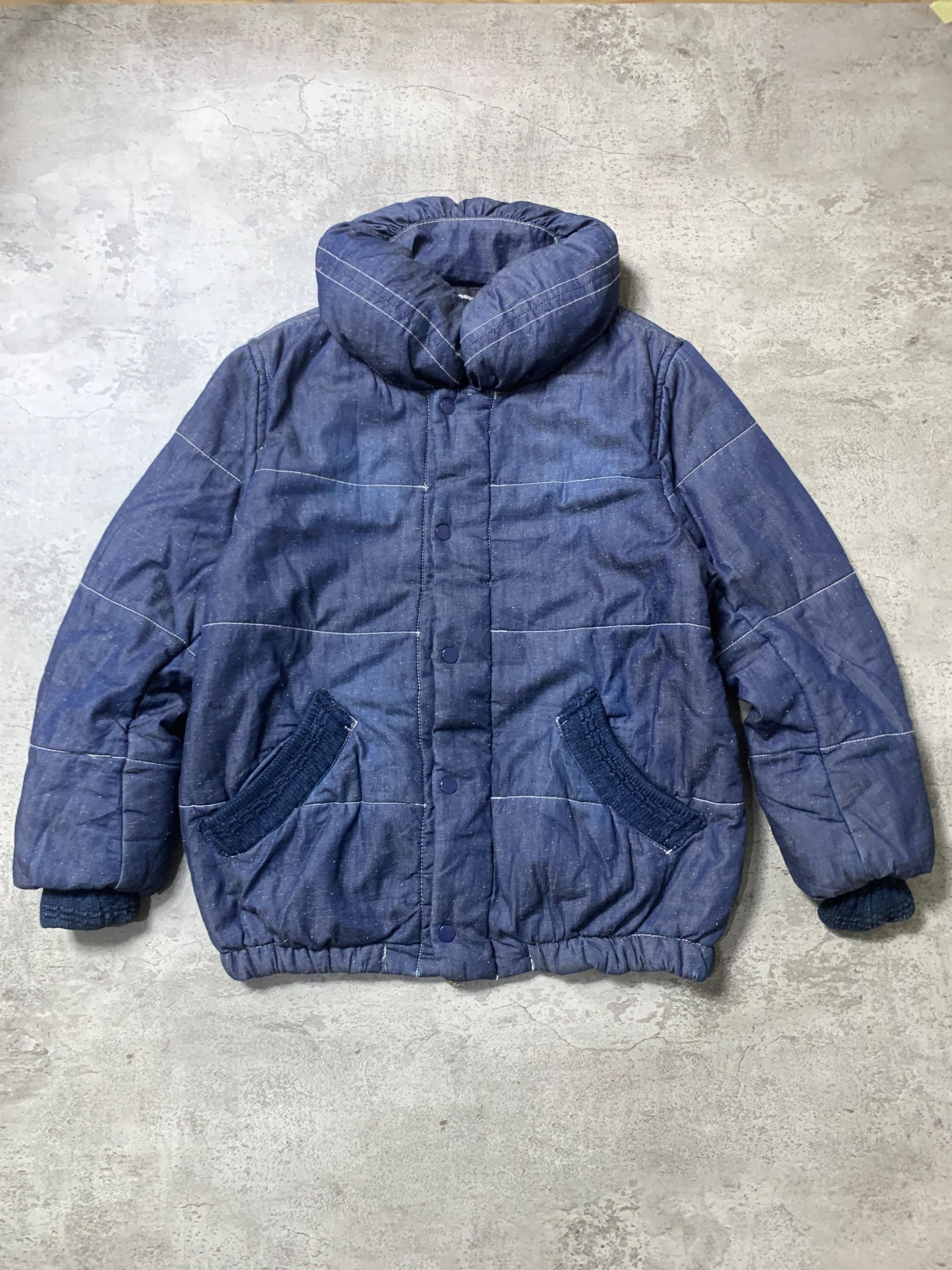 mercibeaucoup 2000s Mercibeacoup Puffer Double Zipper Denim Jacket Size US M / EU 48-50 / 2 - 1 Thumbnail