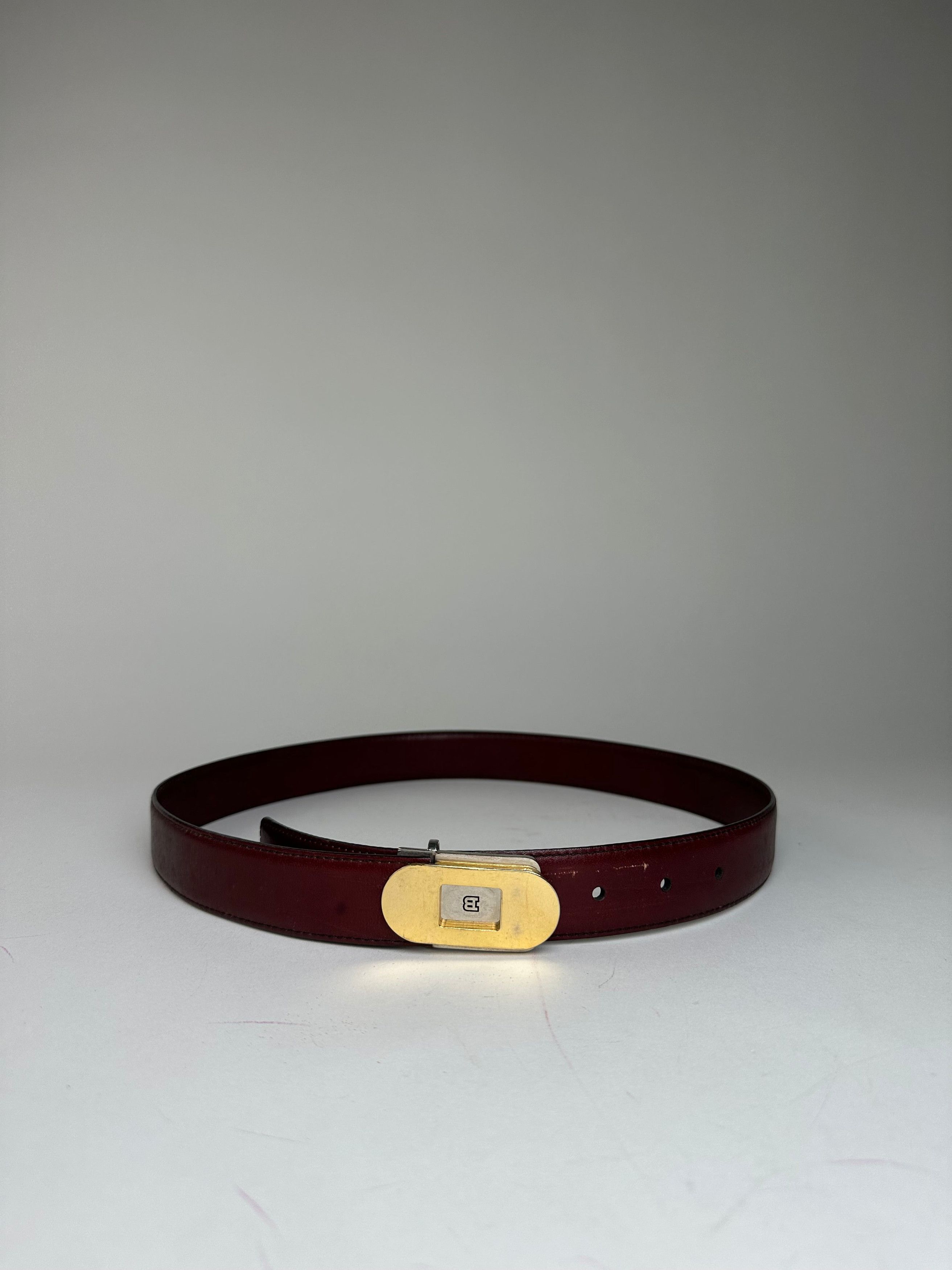 Bally Vintage Leather Belt Burgundy Size ONE SIZE - 1 Thumbnail