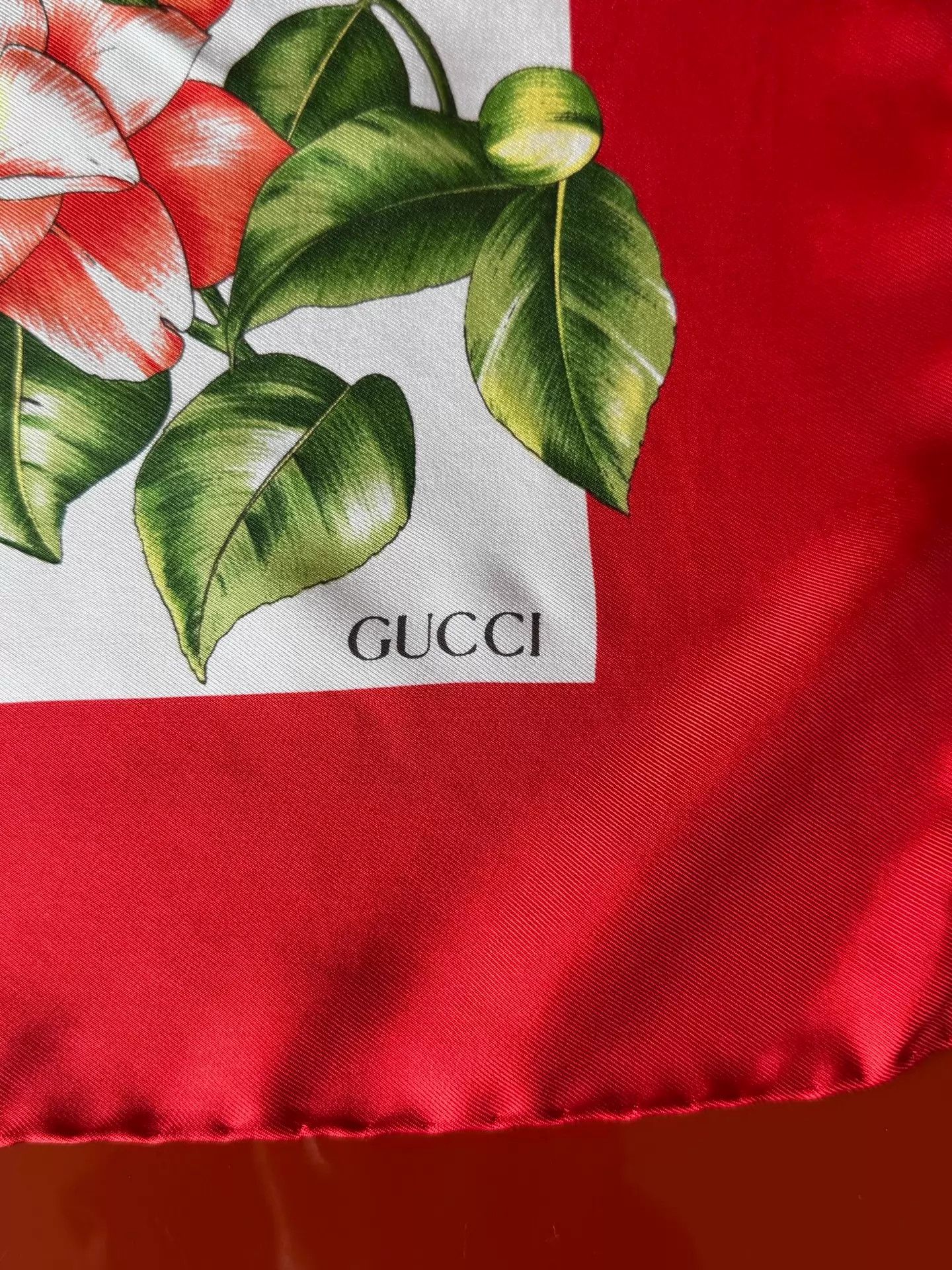 Gucci Gucci Vintage GG Floral 90cm Scarf Golden Double G Size ONE SIZE - 6 Thumbnail
