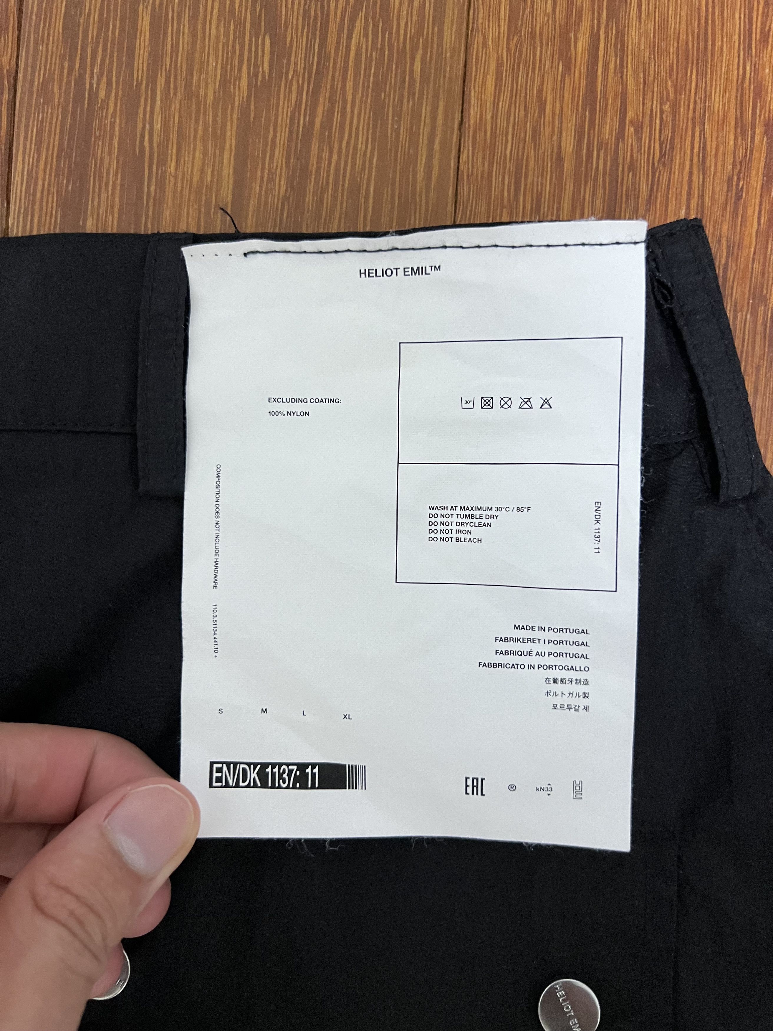 Heliot Emil 💚 SS18 Heliot Emil Tech Nylon Black Cargos Size US 36 / EU 52 - 8 Thumbnail