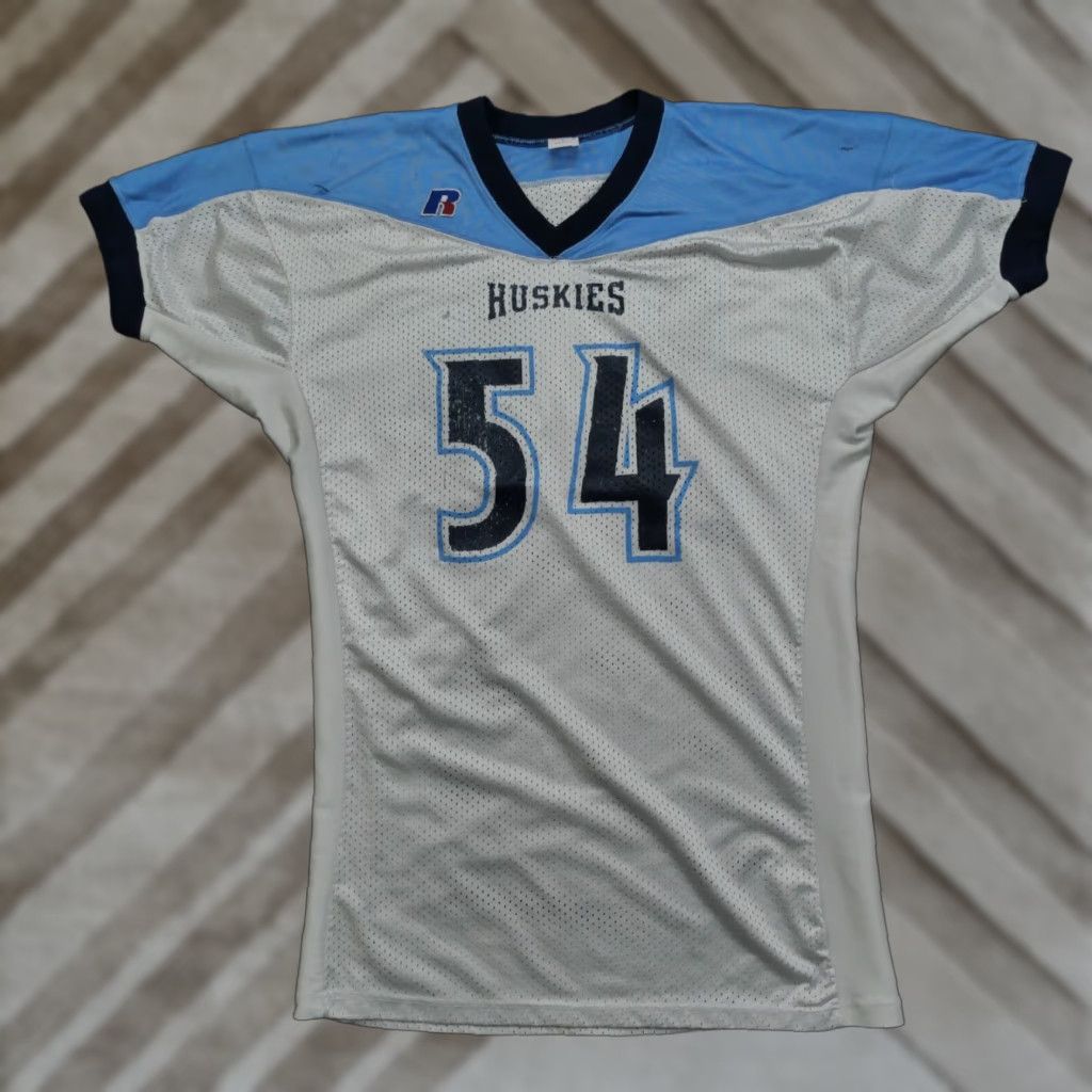 Russell Athletic VINTAGE Russell Athletic Jersey Mens Large White Blue Football Huskies Adult 90s Size US L / EU 52-54 / 3 - 1 Thumbnail