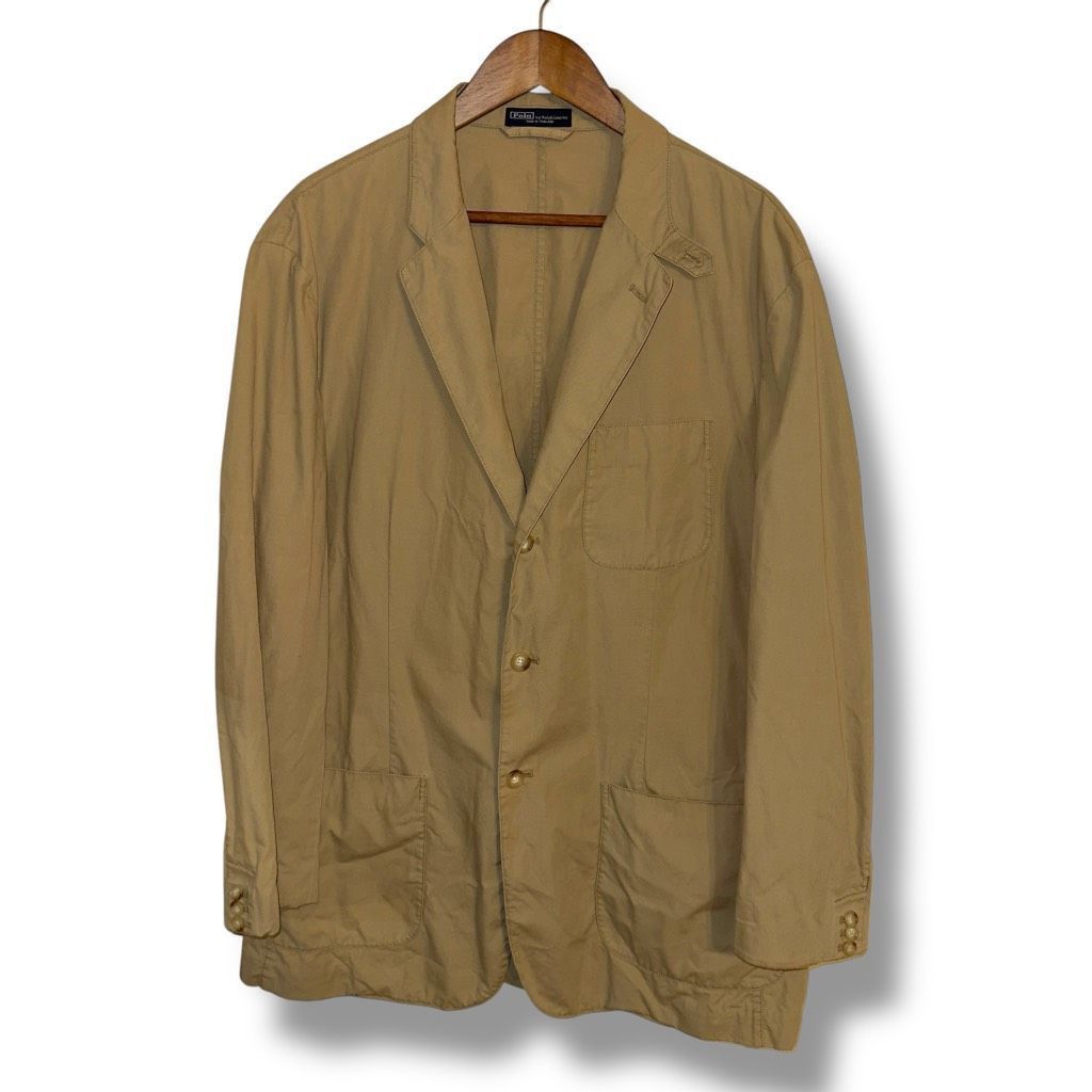Polo Ralph Lauren Polo Ralph Lauren Tan Unstructured Safari Jacket Sport Coat Size 48R - 1 Thumbnail