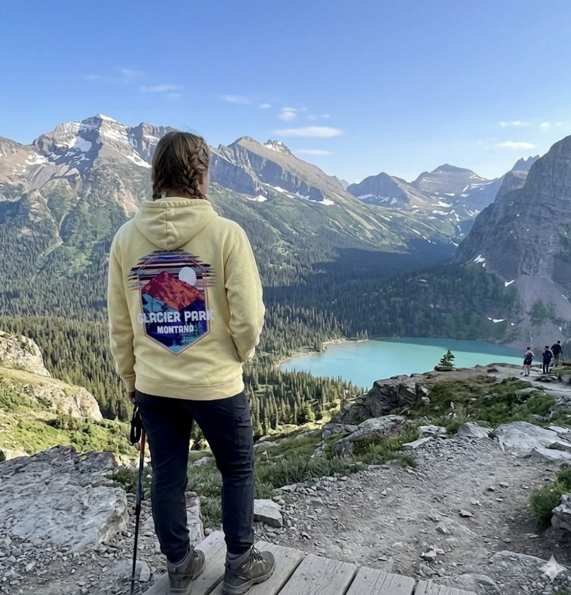 Other Glacier Park Montana Yellow Medium Hoodie Zip Up Sweatshirt Size M / US 6-8 / IT 42-44 - 7 Thumbnail