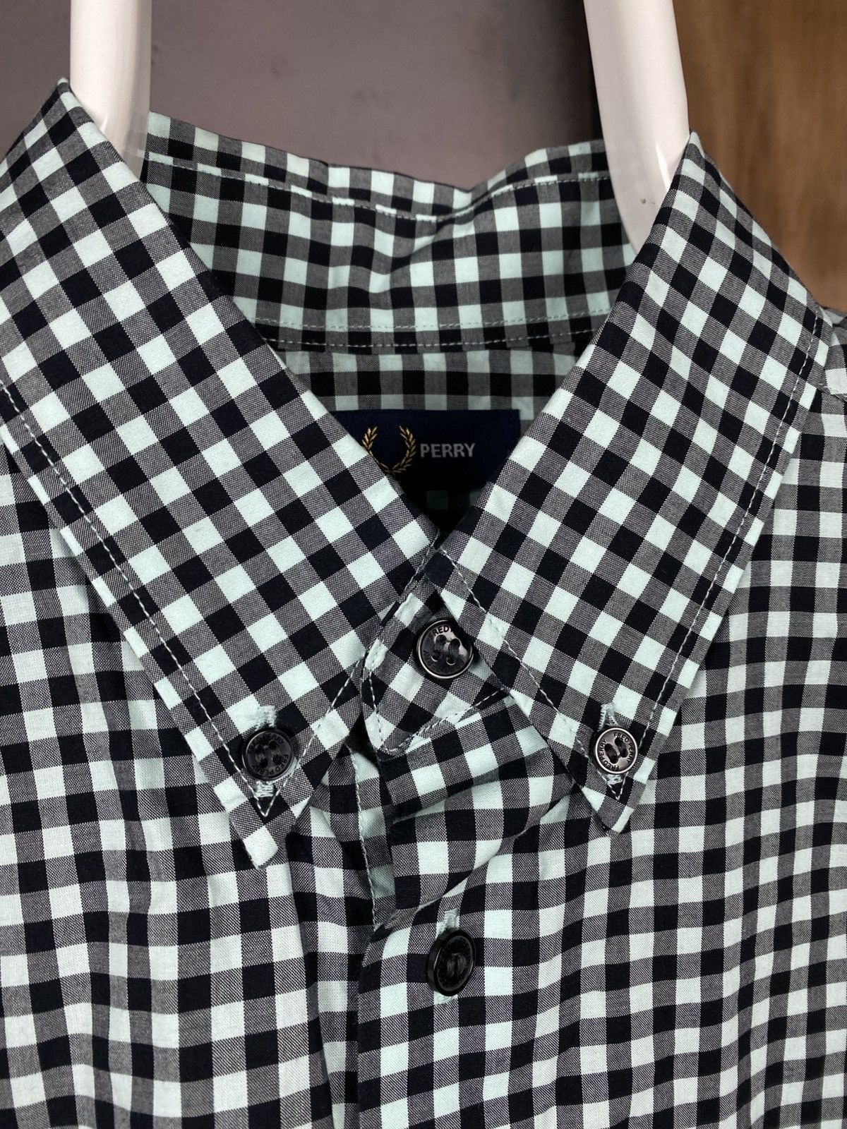 Fred Perry 🦚Shirt Short Sleeve Fred Perry Checkered Flannel Luxury Tee🦚 Size US M / EU 48-50 / 2 - 7 Thumbnail