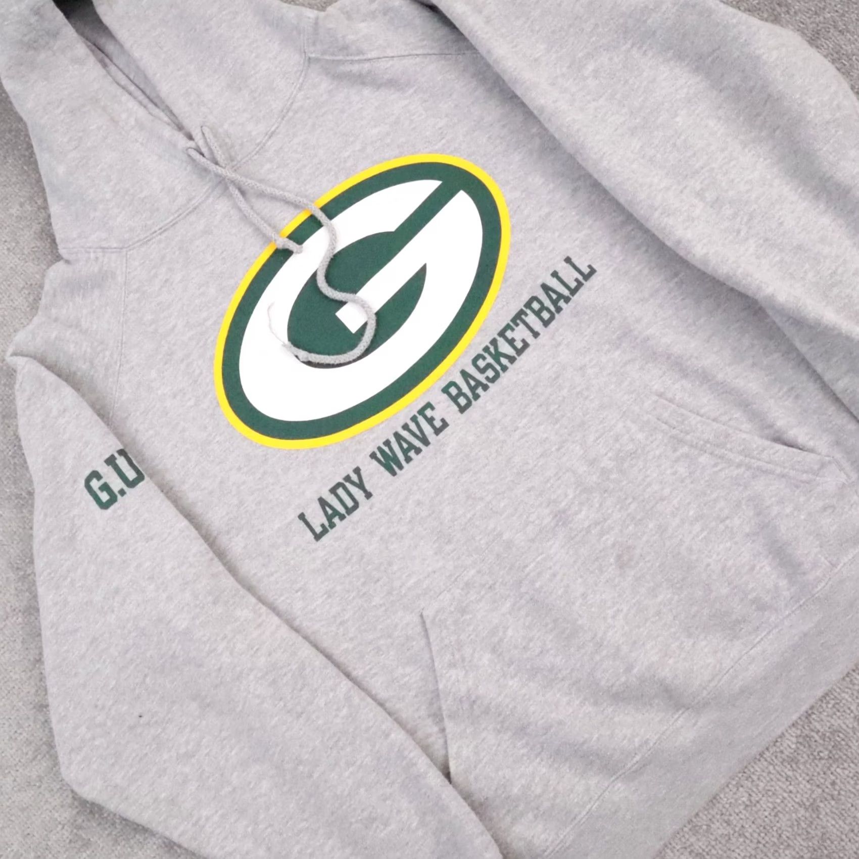 Vintage VINTAGE Women's Green Bay Packers Hoodie Gray Long Sleeve Medium Sports Size M / US 6-8 / IT 42-44 - 7 Thumbnail