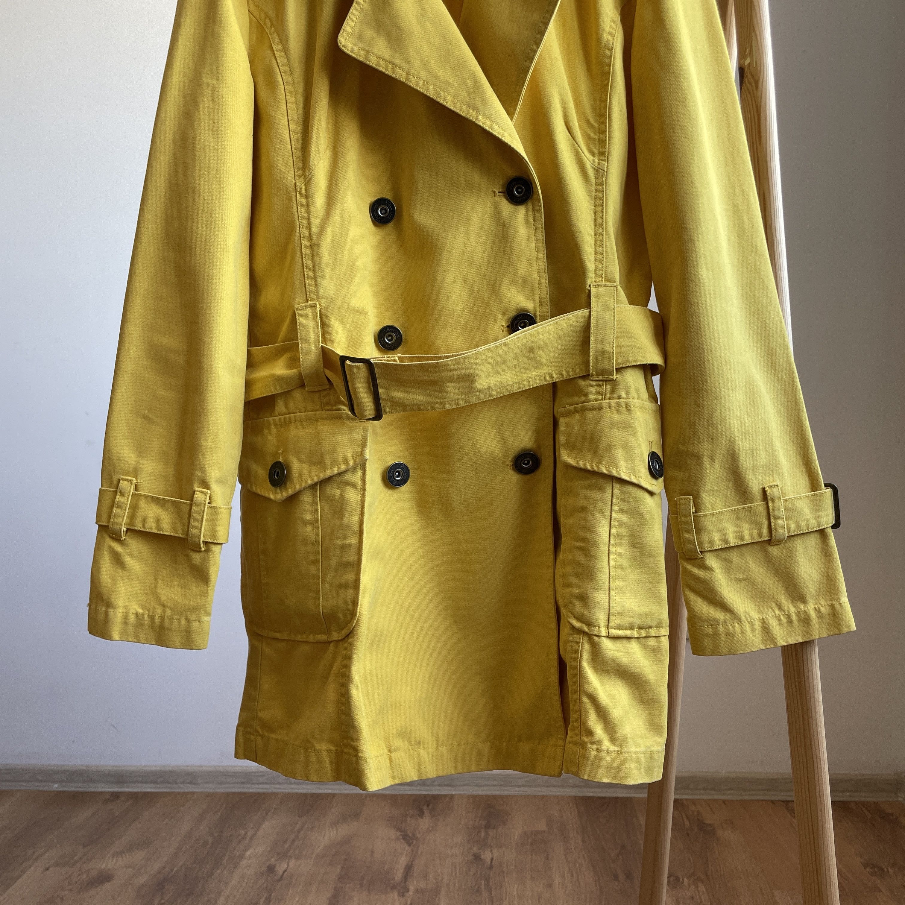 Fiorucci Fiourucci Womens Canvas Double Breasted Trench Coat Size S / US 4 / IT 40 - 4 Thumbnail