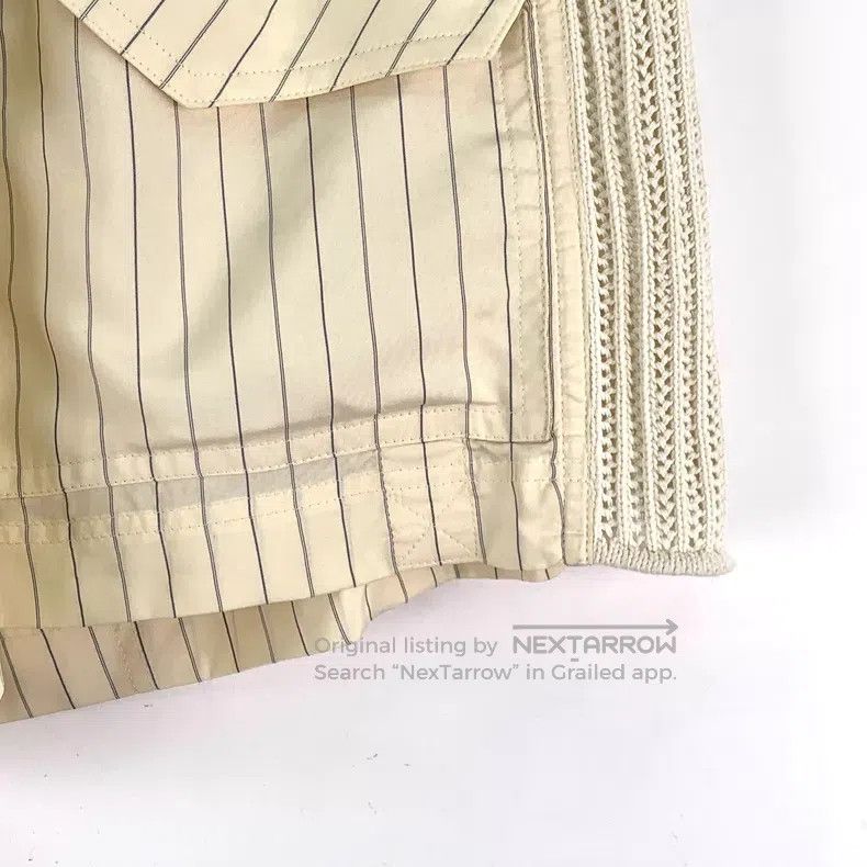 Louis Vuitton Louis Vuitton 23 Beige Vertical Stripe Silk Strappy Straig Size US 36 / EU 52 - 4 Thumbnail