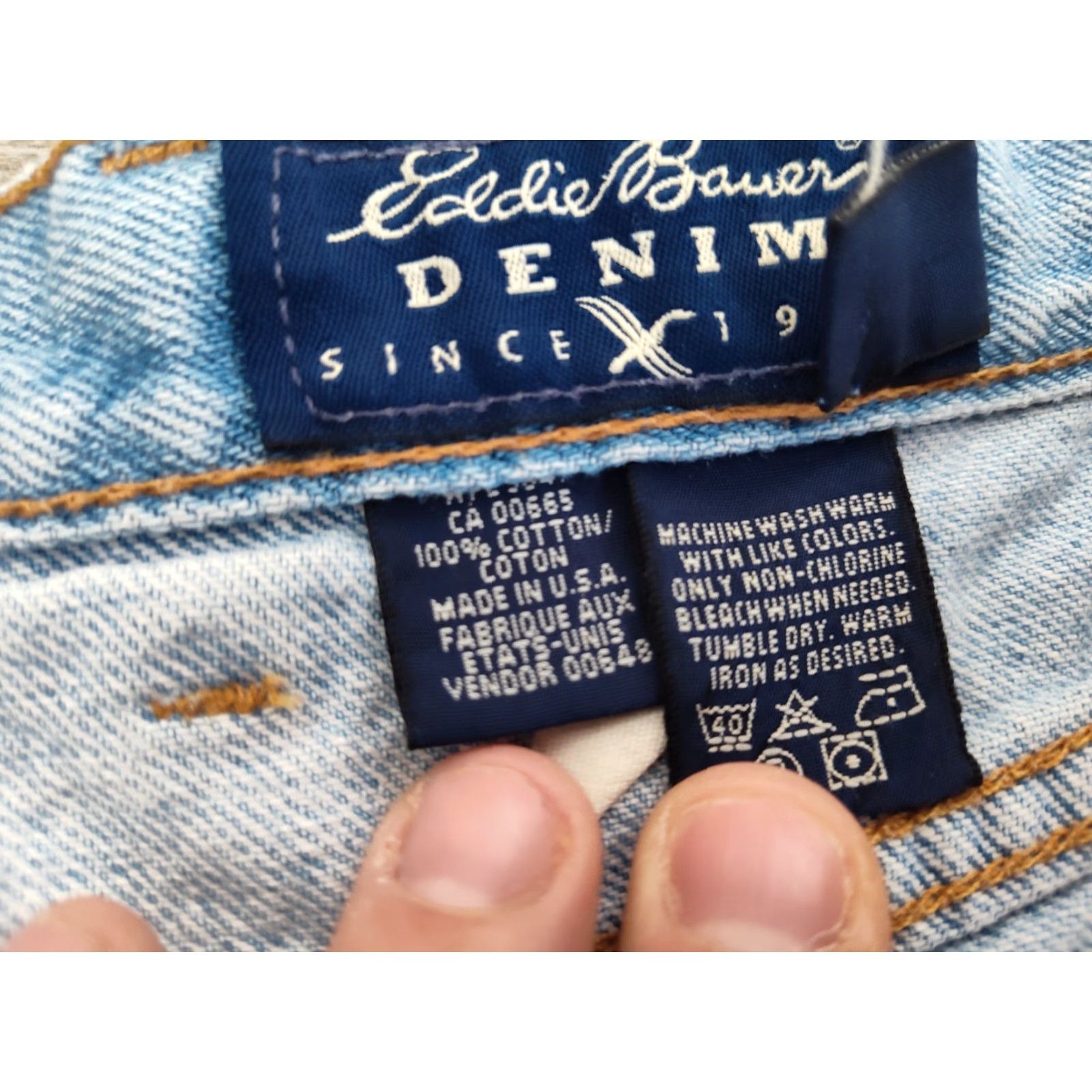Eddie Bauer VINTAGE Eddie Bauer Women’s Jeans Size 18 Blue Denim High Rise Straight Fit 80s 90s Retro Size 40" / US 18 - 7 Thumbnail
