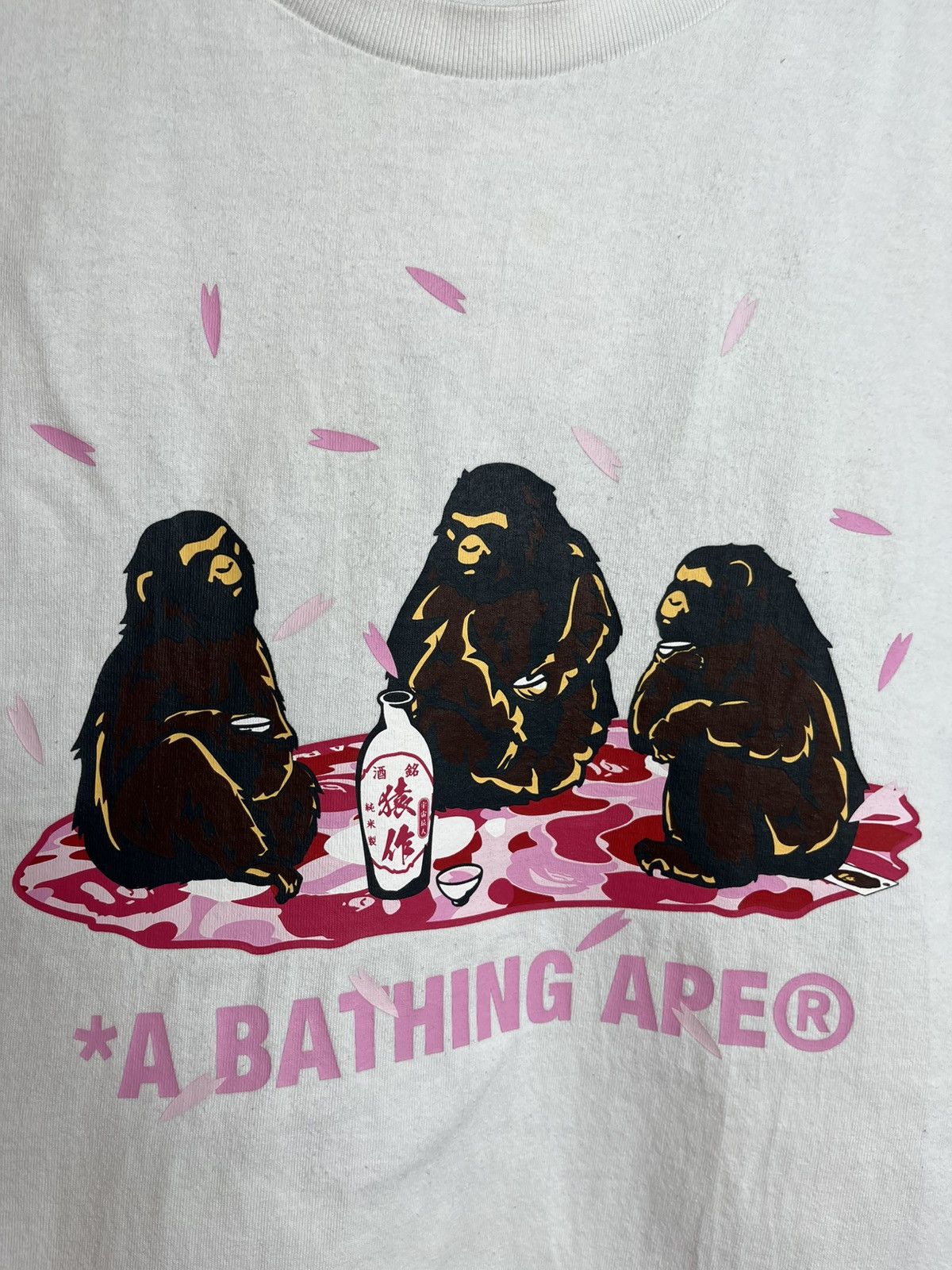 Bape A BATHING APE MEN SHORT SLEEVE TEE SAKURA VIEWING T-Shirt Size US L / EU 52-54 / 3 - 3 Thumbnail