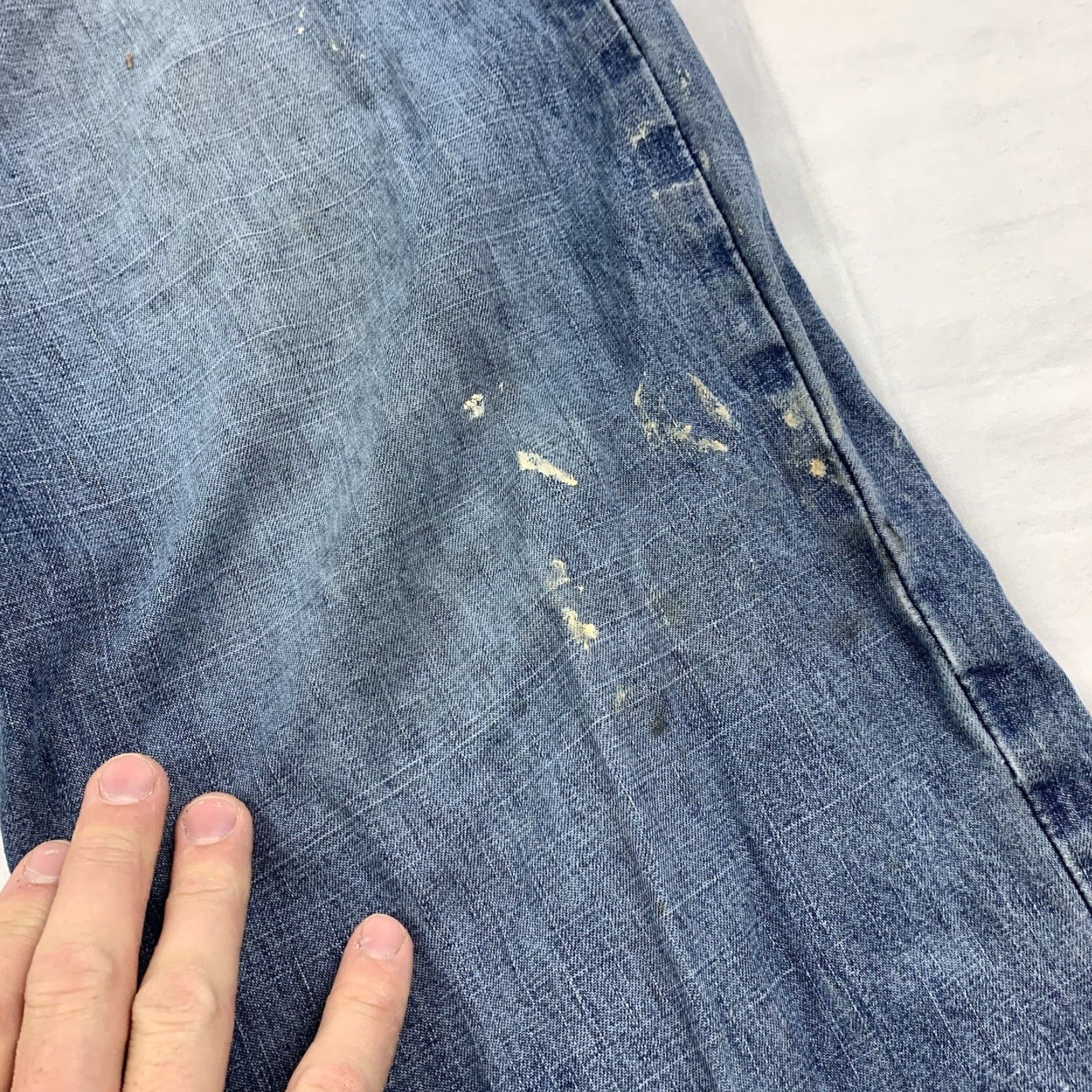 Timberland VINTAGE Timberland Jeans Men Adult 34 Blue Thrashed Grunge Straight Leg Baggy Fit 90s Jeans Size US 34 / EU 50 - 3 Thumbnail