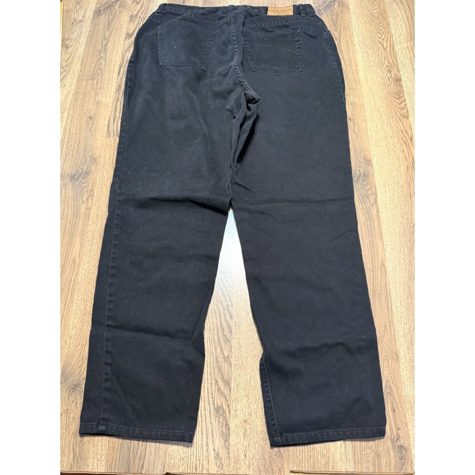 Ralph Lauren Lauren Ralph Lauren Jeans Womens 16W Black Straight Leg Mid Rise Denim Pocket 5-Pocket Design Size 38" / US 16 / IT 52 - 3 Thumbnail