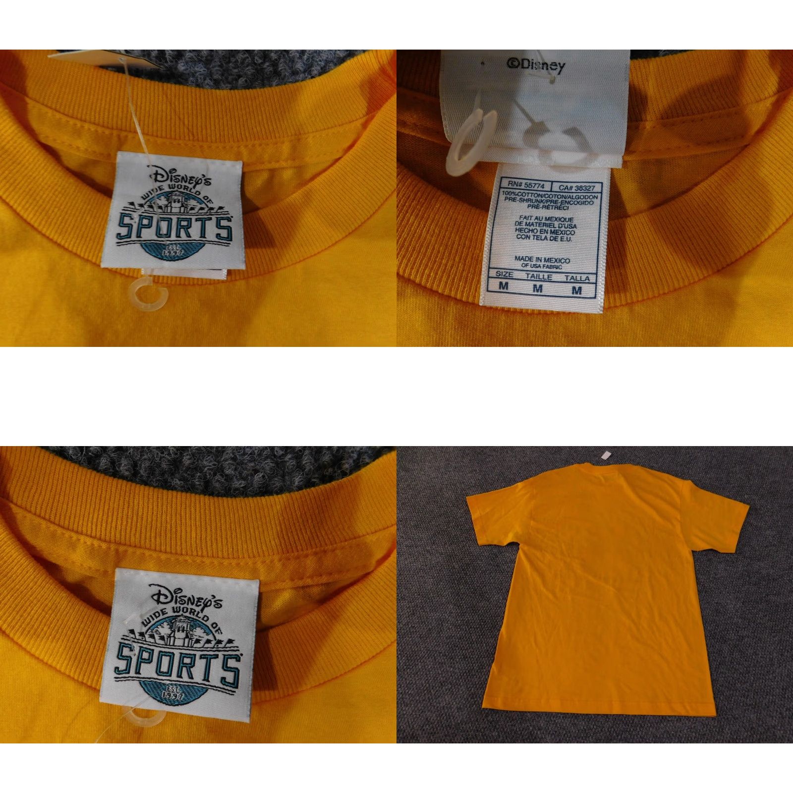Disney Disney Songahm Taekwondo Shirt Mens Medium Yellow Wide World of Sports 2006 ATA Size US M / EU 48-50 / 2 - 8 Thumbnail