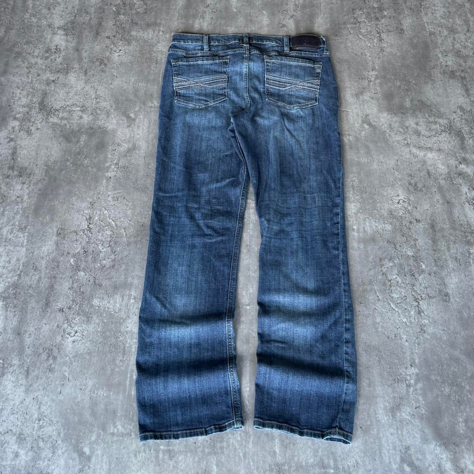Rock & Republic × Vintage Crazy Y2K Rock & Republic Skater Grunge Opium Denim Jeans Size US 36 / EU 52 - 1 Thumbnail