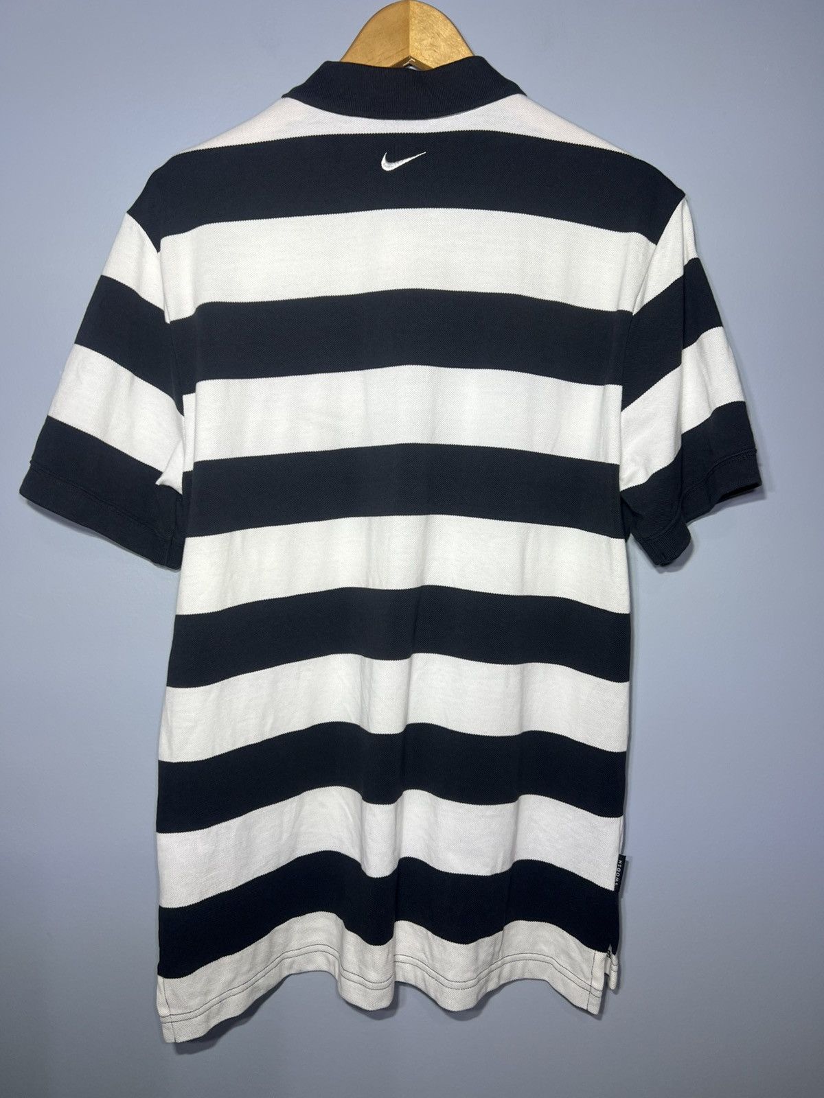 Nike Nike Swoosh Polo Mens Medium Black White Striped CJ4909-011 Size US M / EU 48-50 / 2 - 4 Thumbnail