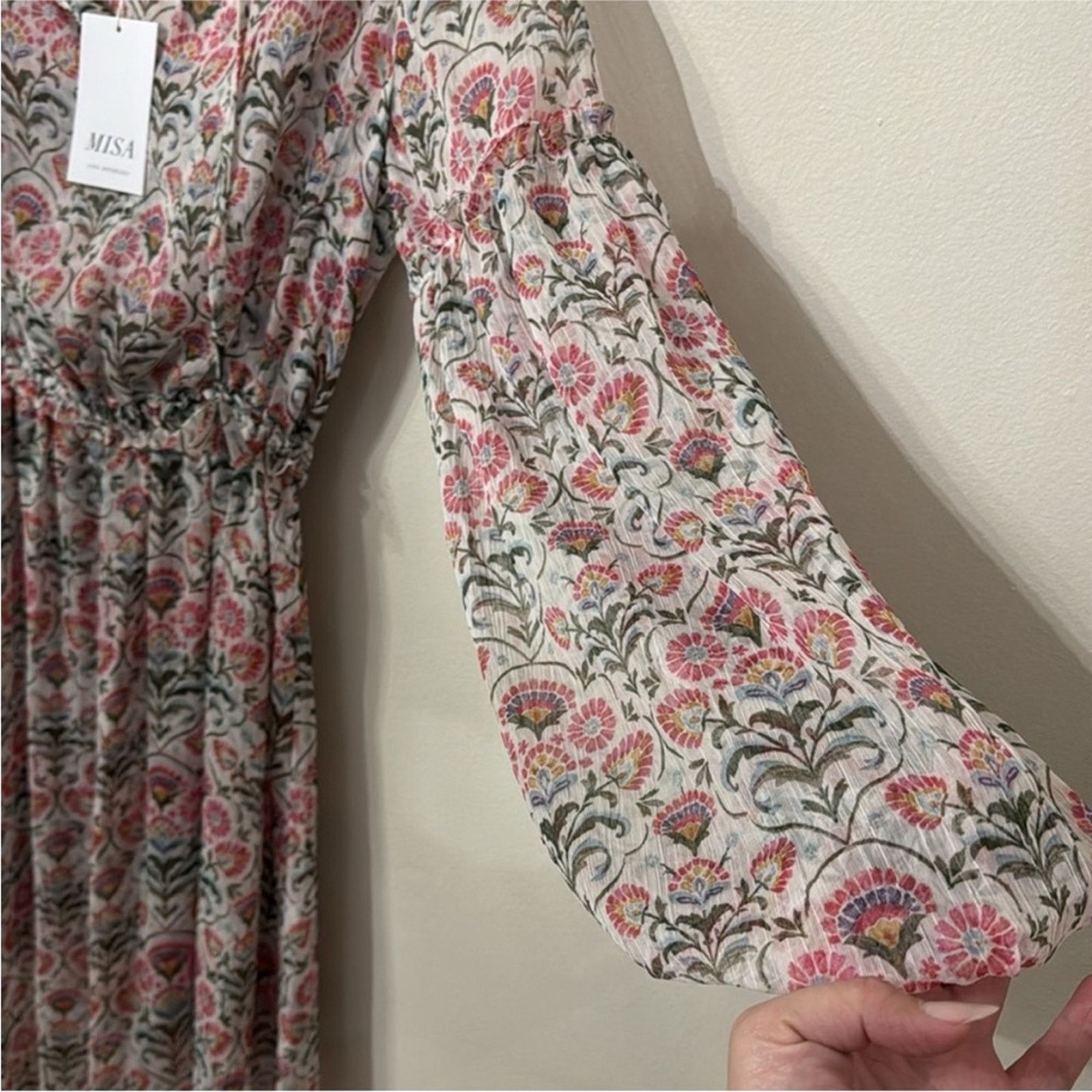 MISA Los Angeles NWT MISA Los Angeles $390 Amata Pink Cottage Dress XS Size XS / US 0-2 / IT 36-38 - 10 Thumbnail