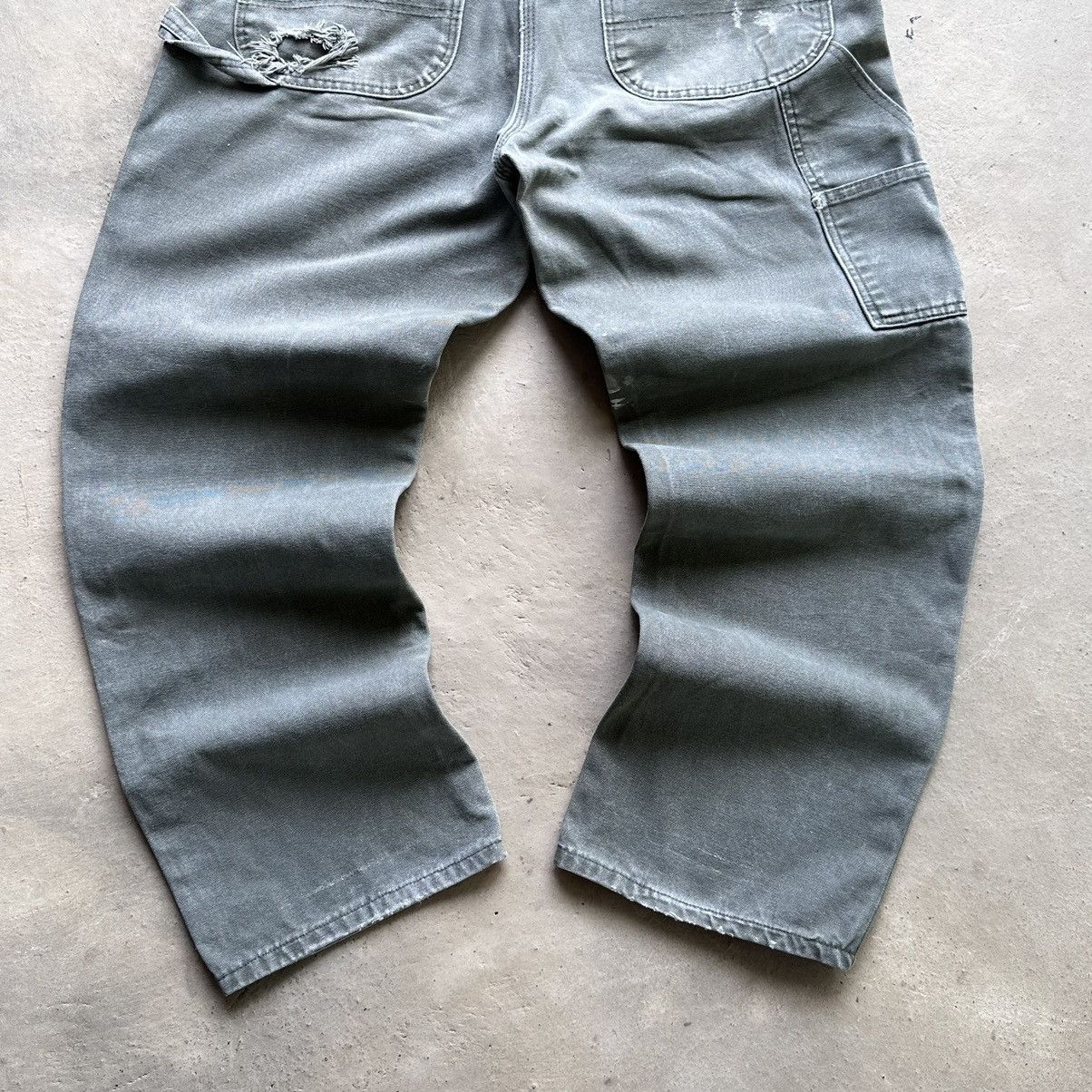 Carhartt (34x30.5) Crazy Vintage Y2K Faded Dickies Carpenter Moss Size US 34 / EU 50 - 8 Thumbnail
