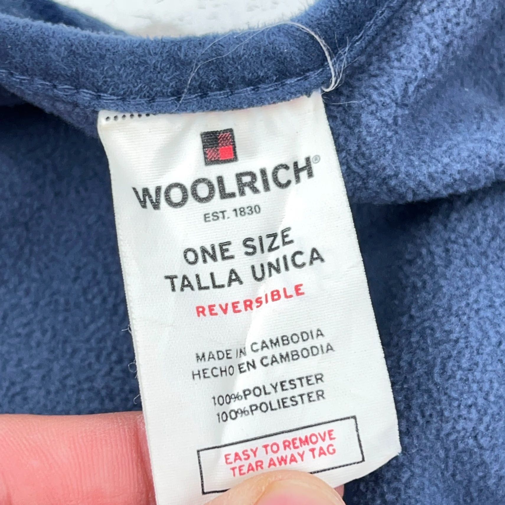 Vintage Woolrich Sweater Poncho Women One Size Blue Fleece Aztec Southwestern Pullover Woolrich Logo Embroidered Zipper All Seasons Casual Travel Workwear Size ONE SIZE - 2 Thumbnail