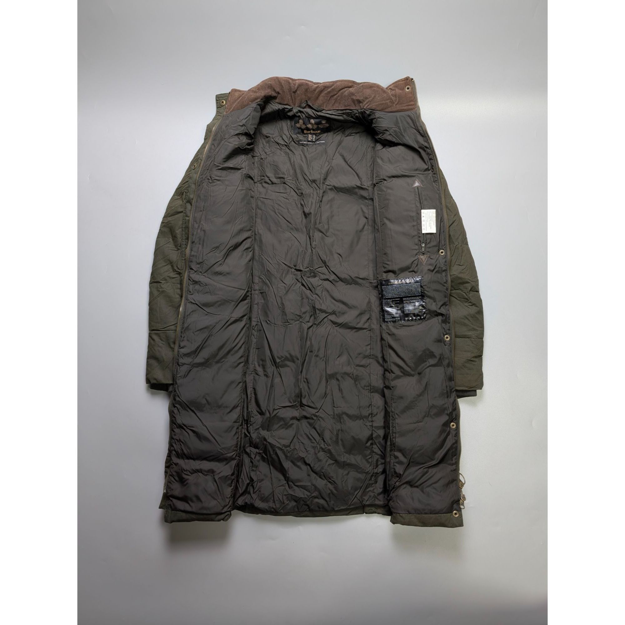 Barbour Barbour Peninsula Waxed Down Jacket Coat (Y1093) Size XL / US 12-14 / IT 48-50 - 7 Thumbnail
