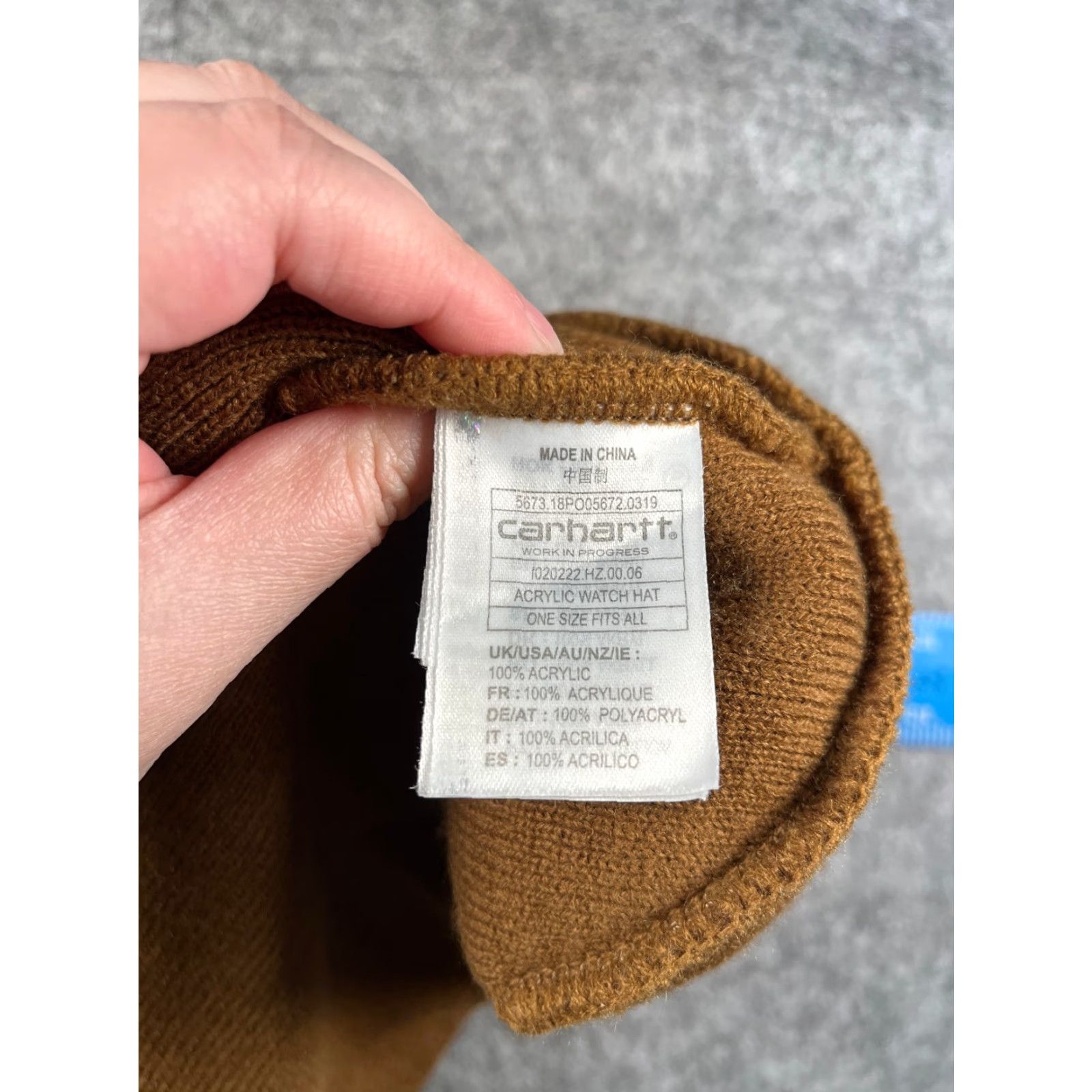 Carhartt Carhartt Beanie Hat One Size Adult Brown Knit 100% Acrylic USA Workwear Winter Summer Spring Fall Mens Size ONE SIZE - 7 Thumbnail