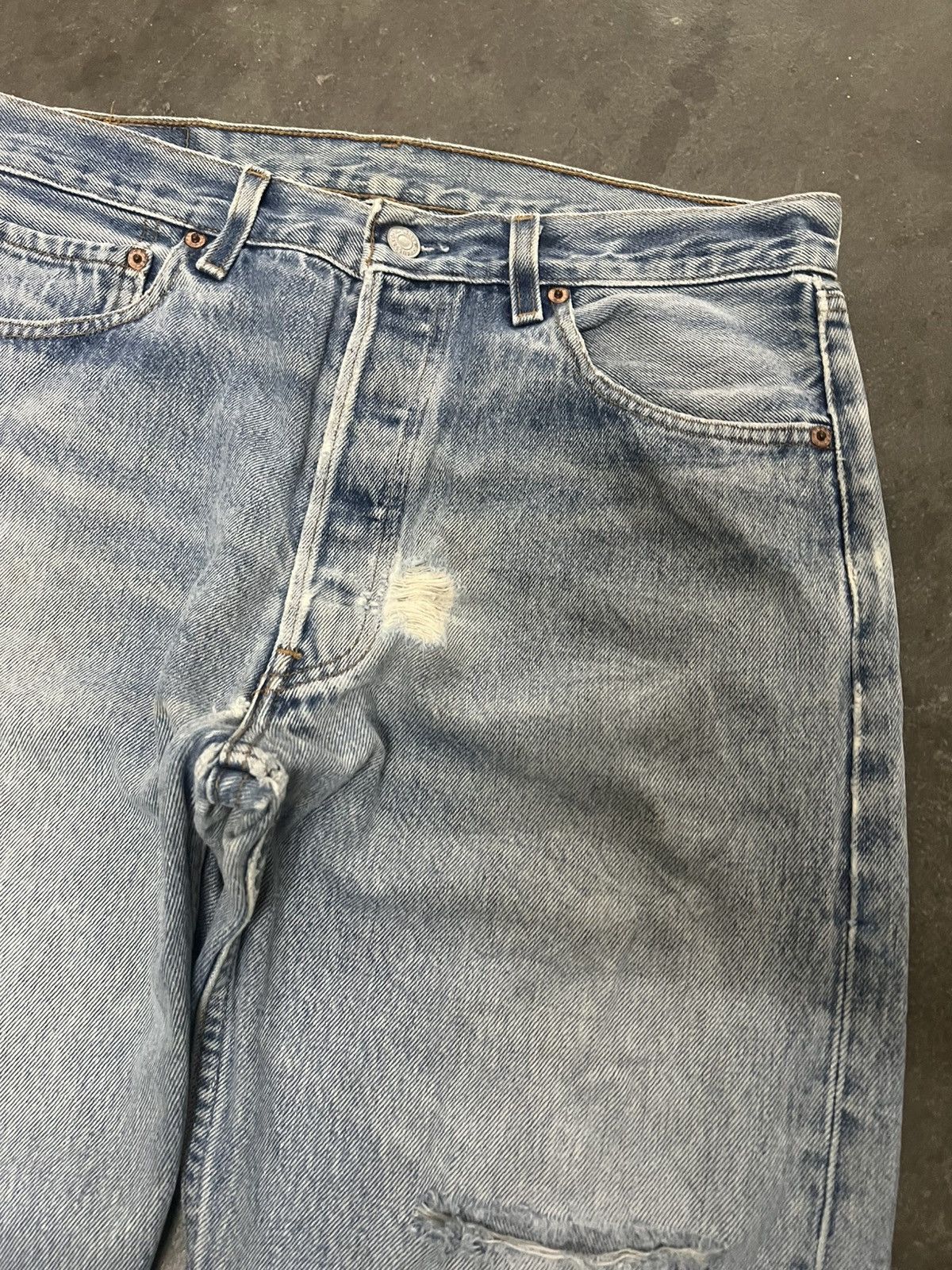 Japanese Brand × Levi's THRASHED VINTAGE LEVIS 501 DISTRESSED DENIM PANT Size US 31 - 7 Thumbnail