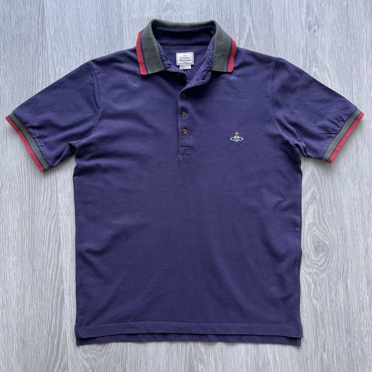 Vivienne Westwood Vivienne Westwood Navy Pique Polo Shirt Size US L / EU 52-54 / 3 - 1 Thumbnail