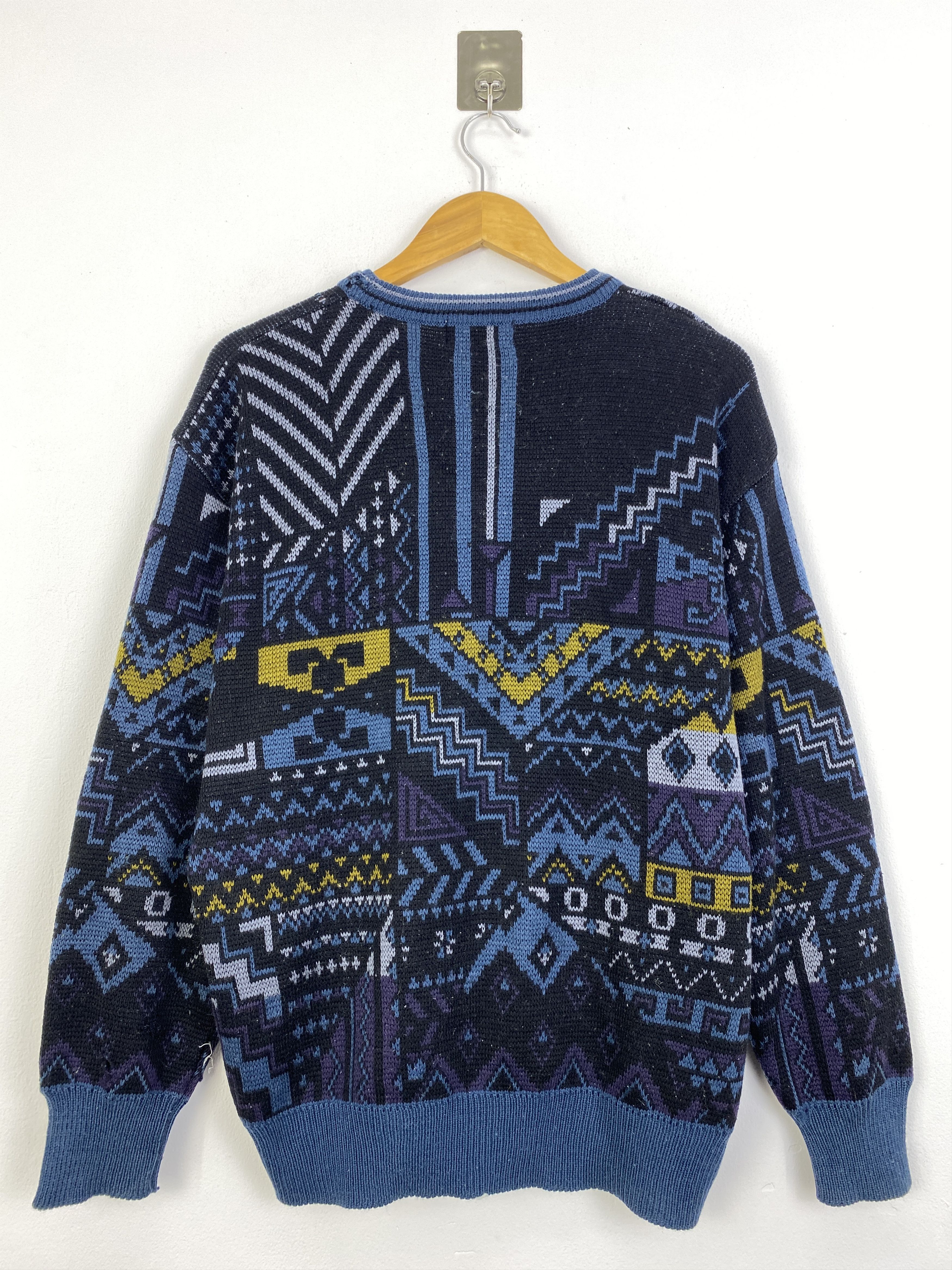 Vintage Vintage Japan Brand Geometrical Knit Sweatshirt SH0070 Size US XL / EU 56 / 4 - 3 Thumbnail
