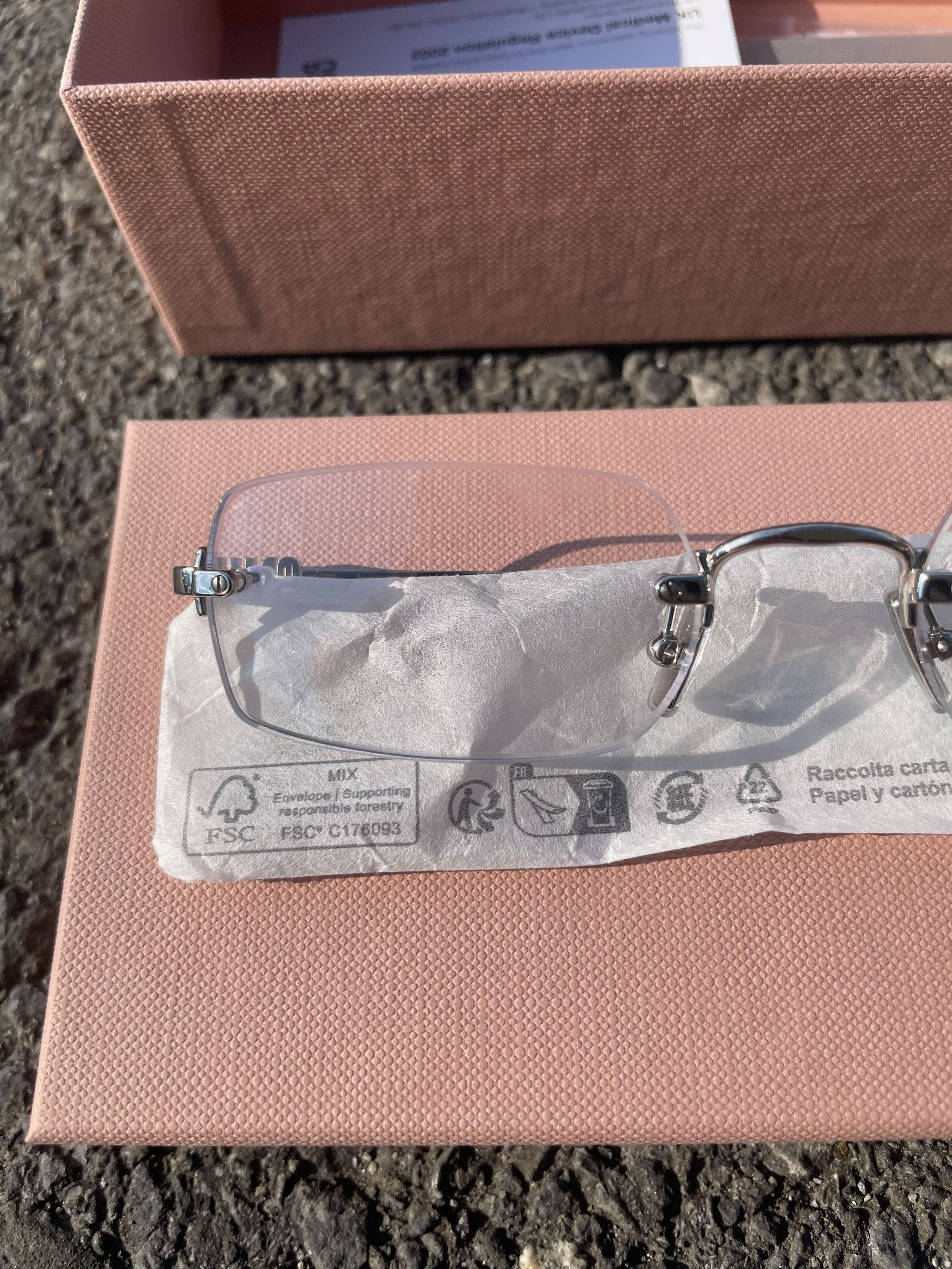Miu Miu MIU MIU rimless glasses 50YVVISTA Size ONE SIZE - 3 Thumbnail