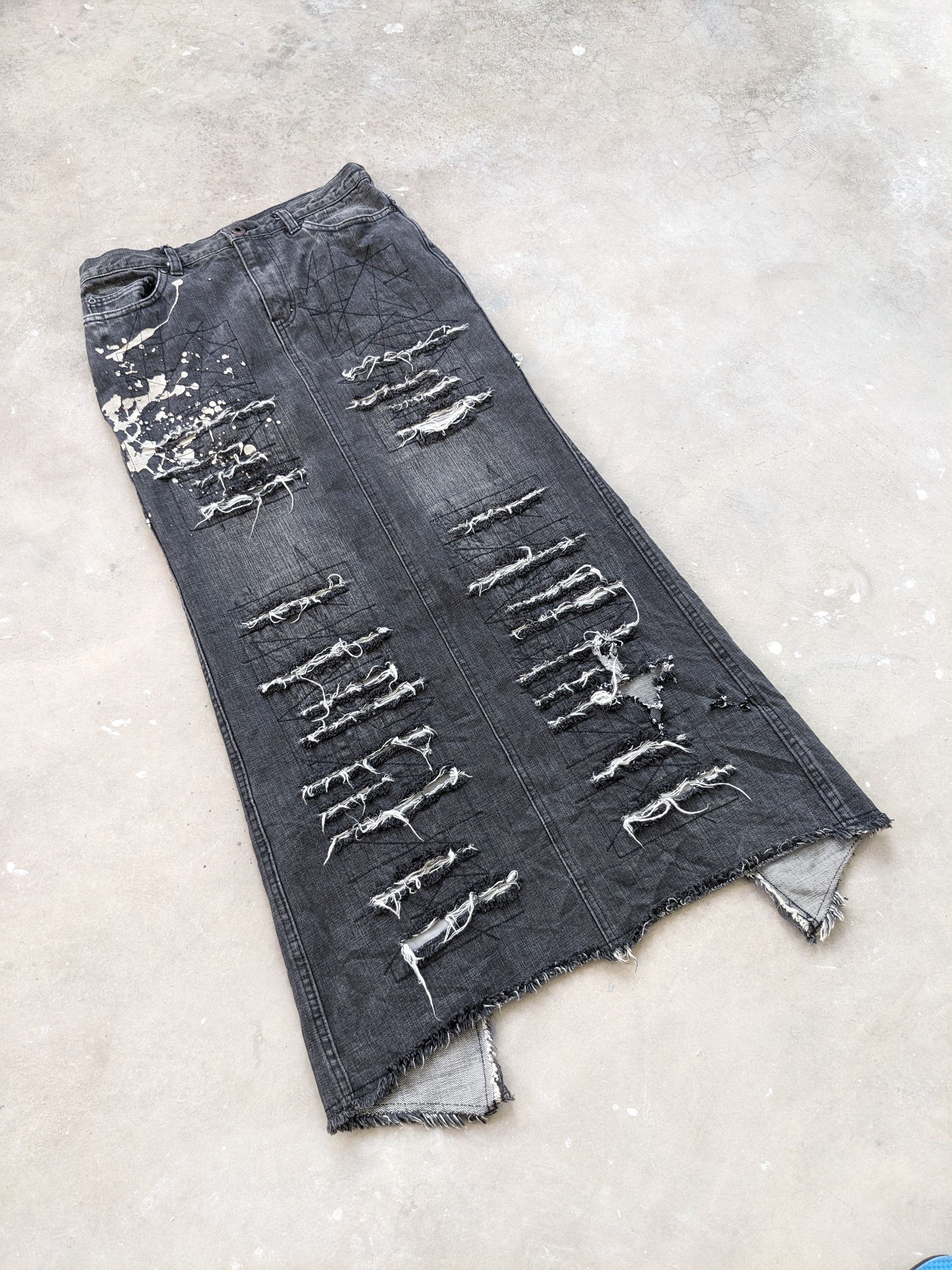 Hysteric Glamour OFFER TODAY 🔥 Vintage Hysteric Glamour Denim Bondage Skirt Size 29" - 3 Thumbnail