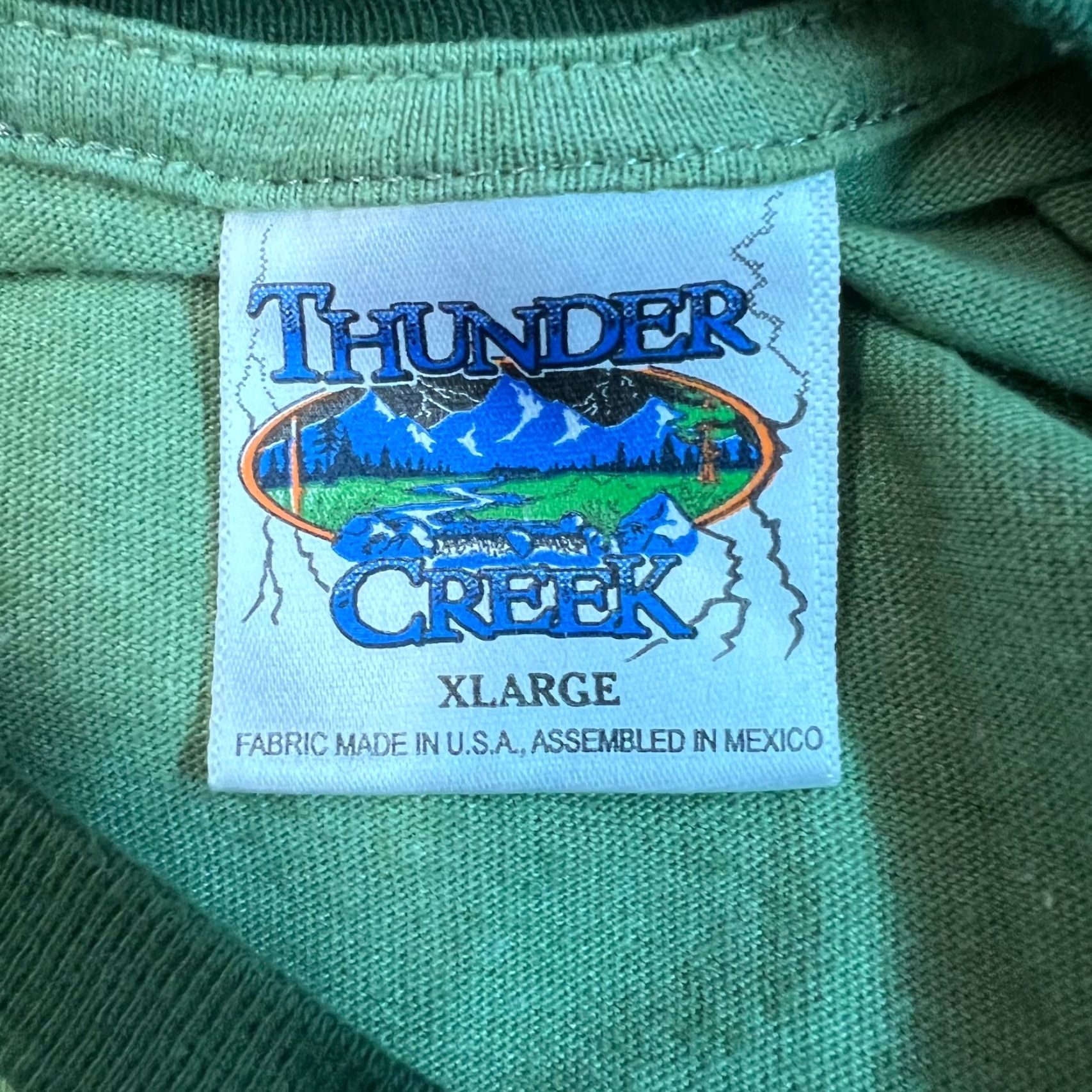 Vintage Thunder Creek T Shirt Men Graphic 100% Cotton Green XL Dr Seuss How The Grinch Stole Christmas Mens Shirt XL Green Graphic 90s Theme? (Note: Decouple) Size US XL / EU 56 / 4 - 4 Thumbnail