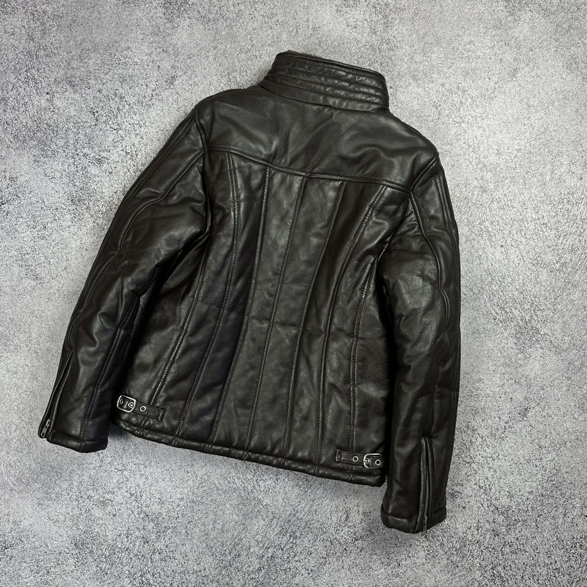 Japanese Brand HORN WORKS Y2K Quilted Padded Leather Brown Size Medium Size US M / EU 48-50 / 2 - 2 Thumbnail