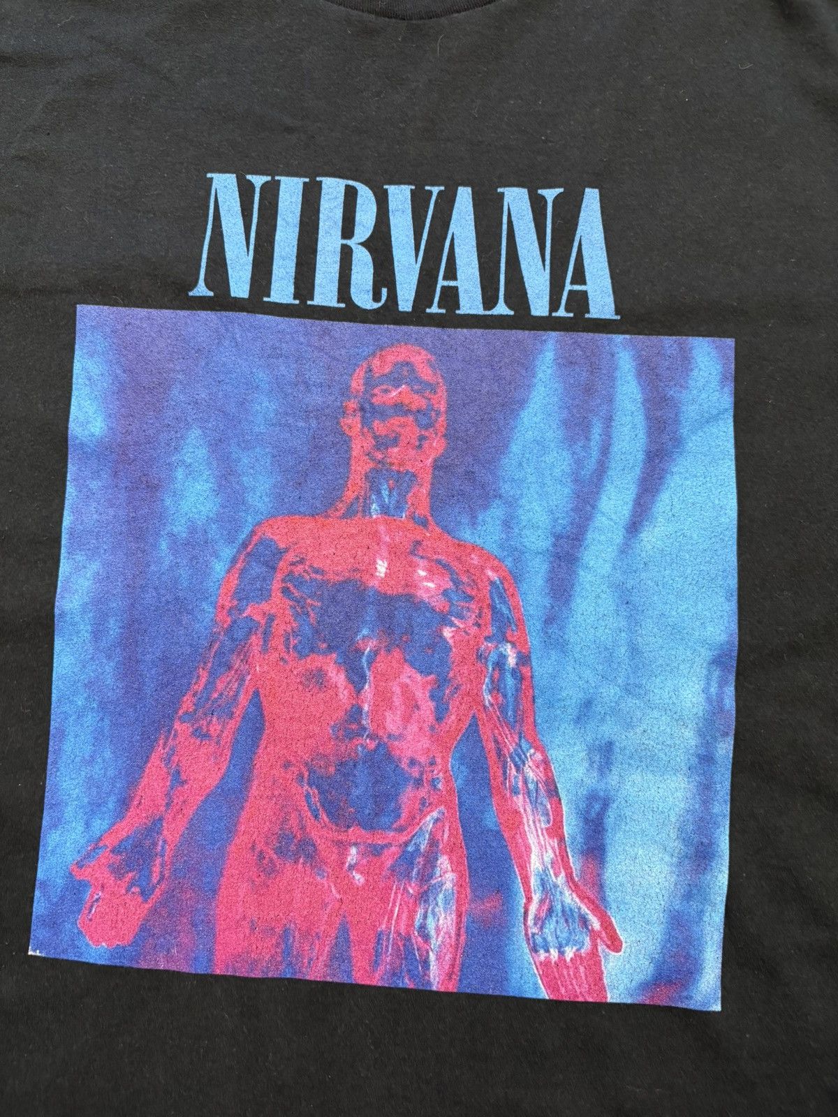 Band Tees Nirvana “Sliver” Red & Blue Anatomical Figure Vintage Tee Size US XXL / EU 58 / 5 - 4 Thumbnail