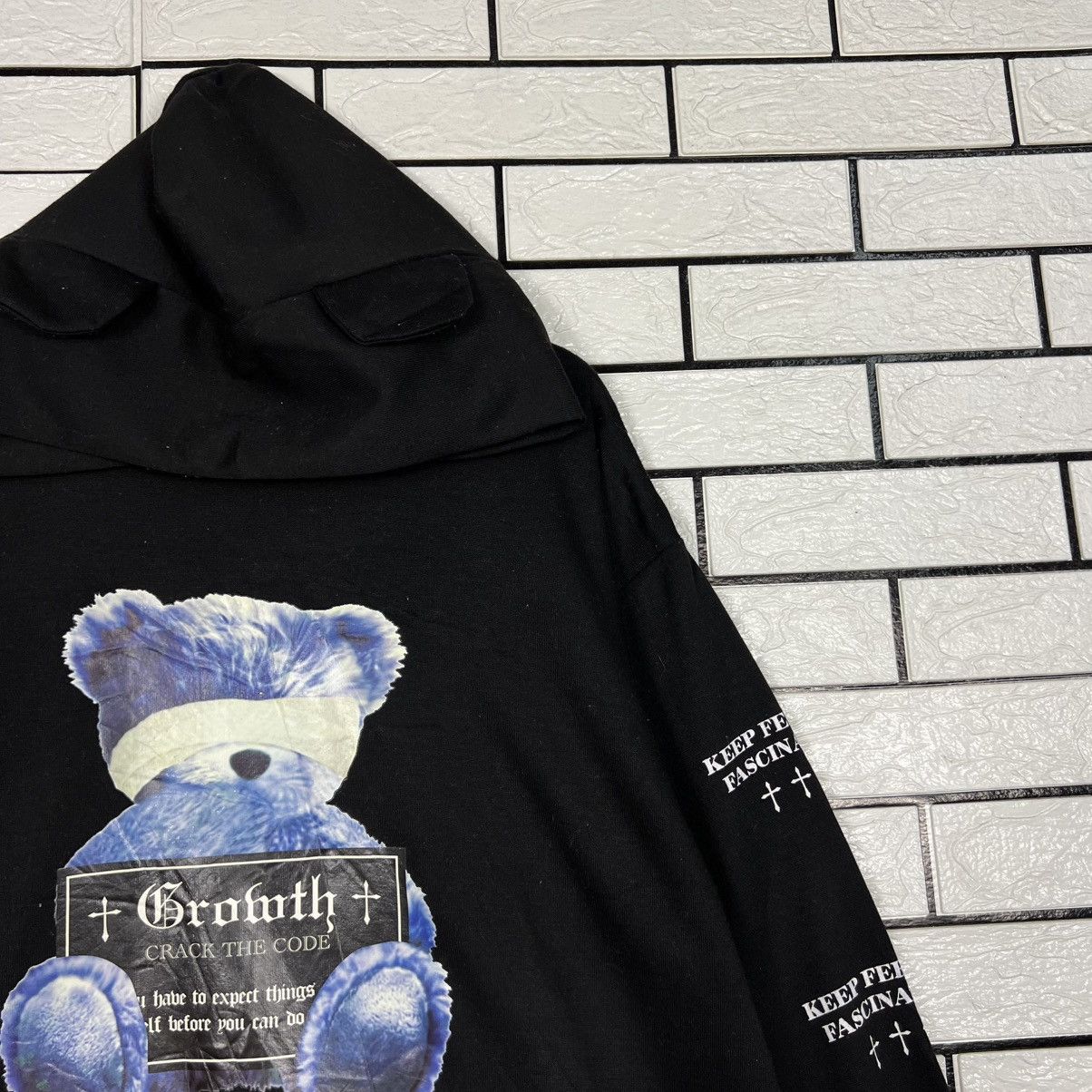 Japanese Brand Blind Bear Graphic Big Logo Lolita Punk Hoodies #4209-C192 Size US XL / EU 56 / 4 - 4 Thumbnail