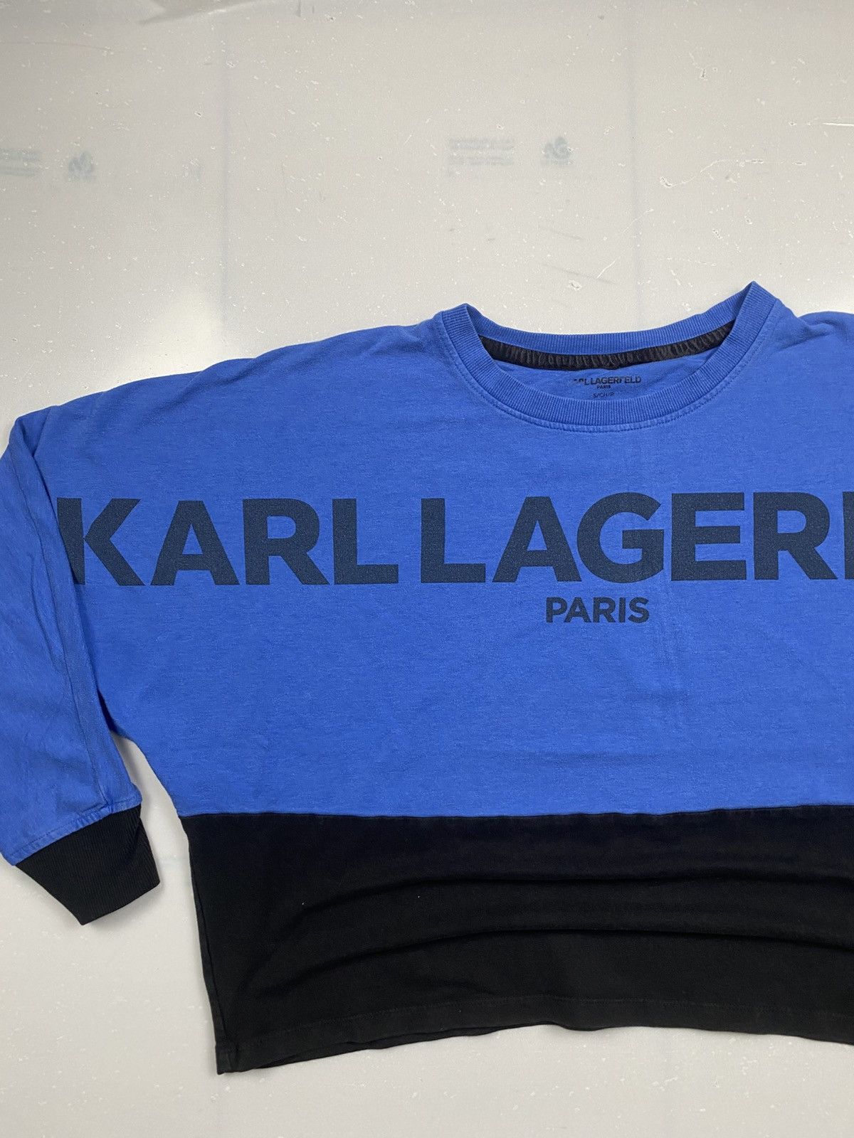 Karl Lagerfeld Karl Lagerfield Wide Boxy Crop Crewneck Size S / US 4 / IT 40 - 2 Thumbnail