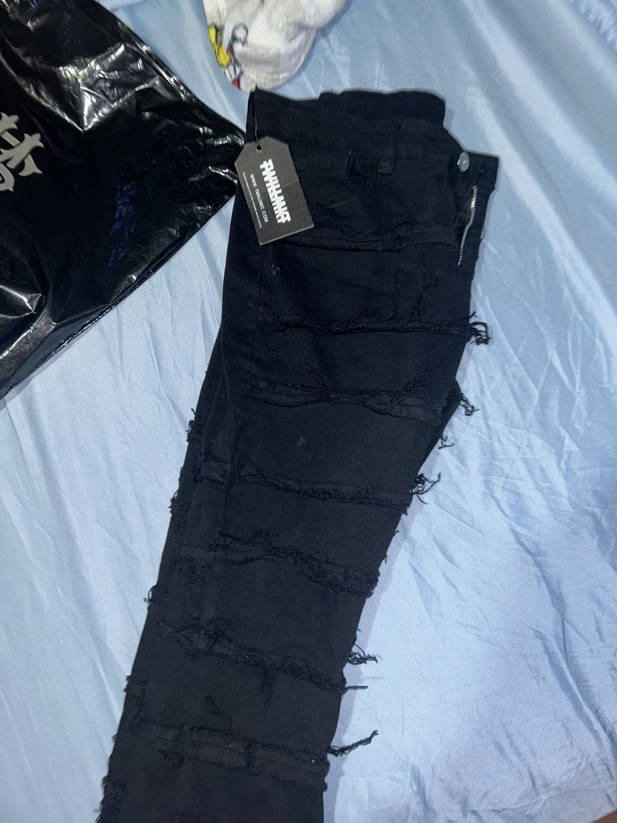 Japanese Brand × Vintage Distressed Egde Stacked Pants Size US 30 / EU 46 - 4 Thumbnail