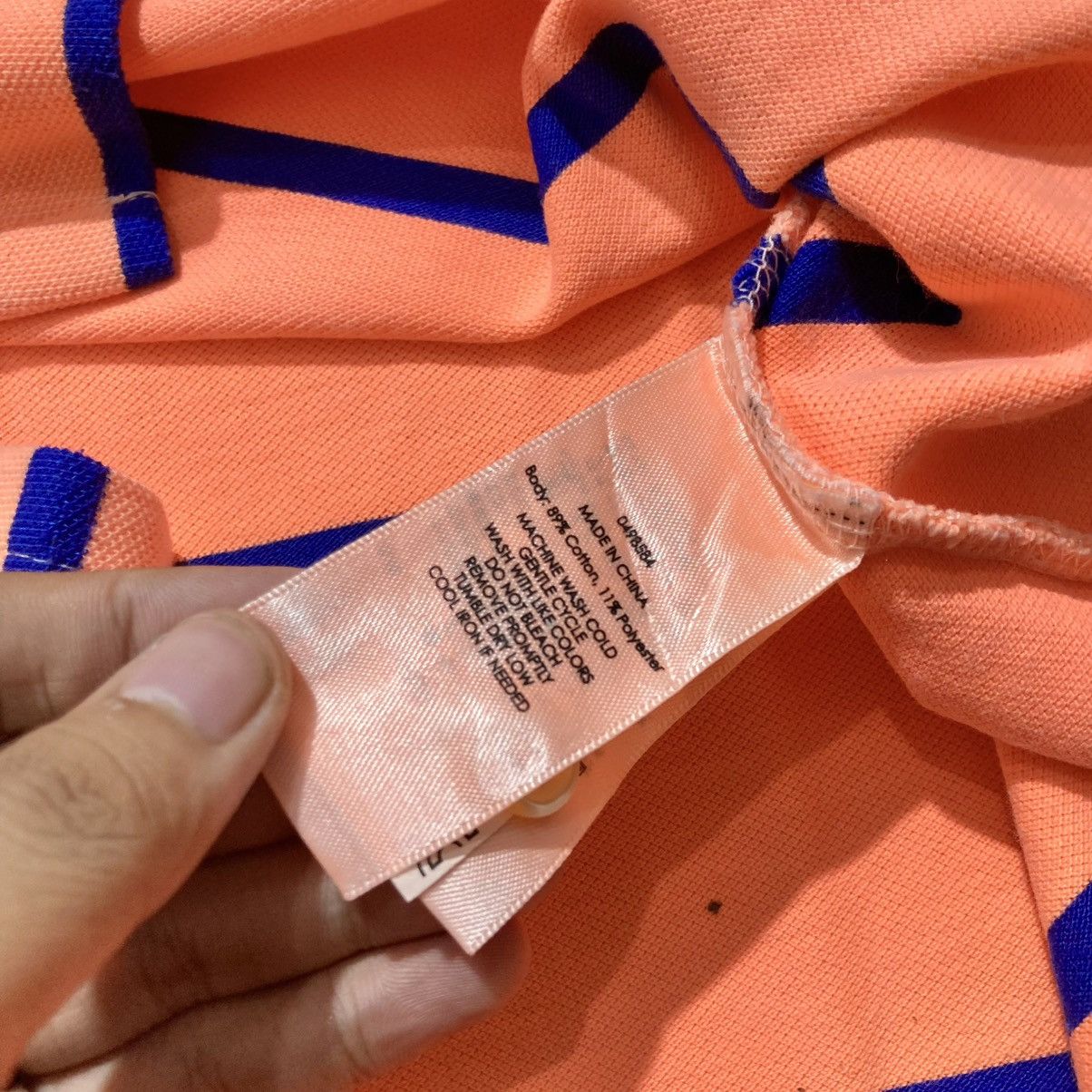 Polo Ralph Lauren Vintage Polo Ralph Lauren Big Patch Logo Striped Polo Tee Size US L / EU 52-54 / 3 - 17 Thumbnail