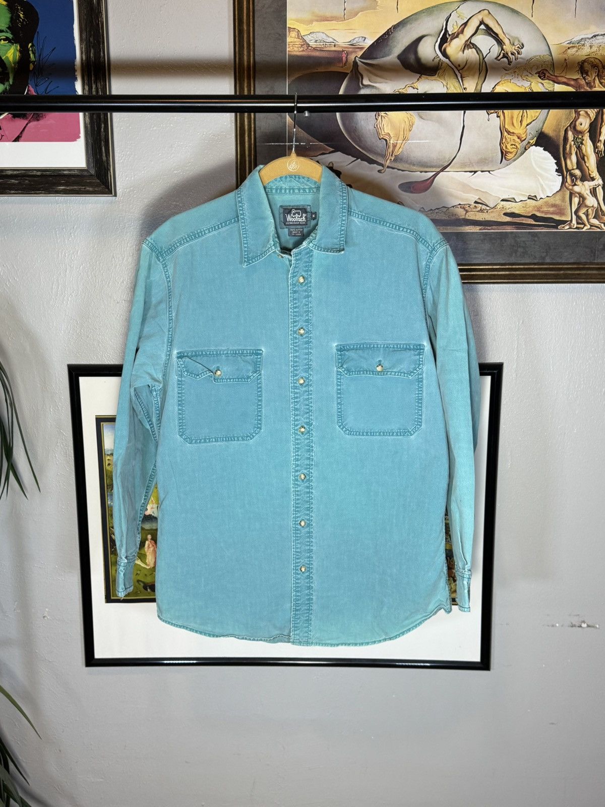 Woolrich Woolen Mills Vintage Woolrich Teal Button Up Shirt Size US M / EU 48-50 / 2 - 1 Thumbnail
