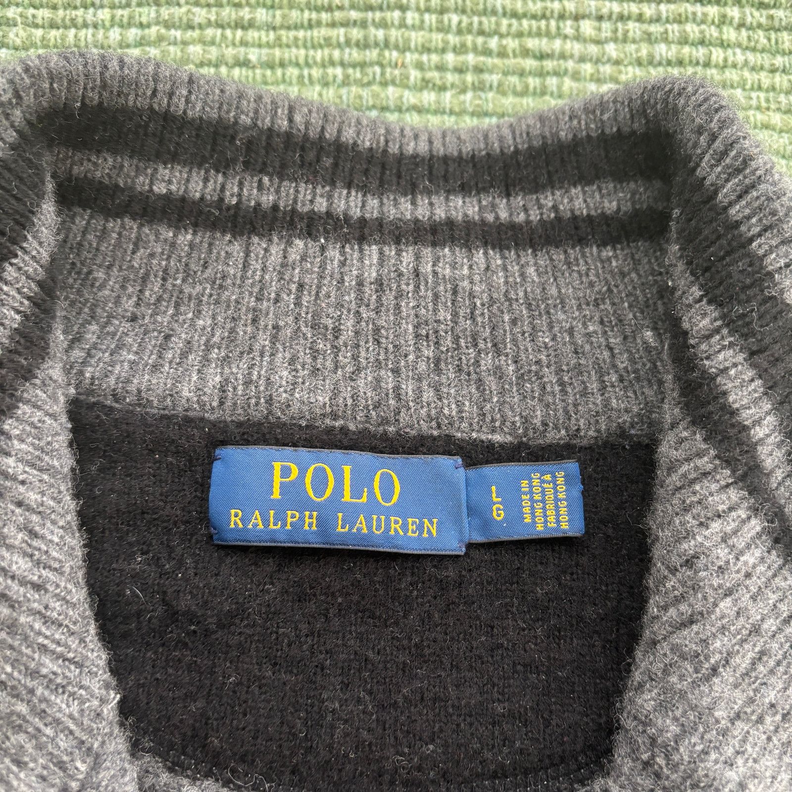 Polo Ralph Lauren Polo Ralph Lauren gray cashmere wool quarter zip sweater Size US L / EU 52-54 / 3 - 4 Thumbnail