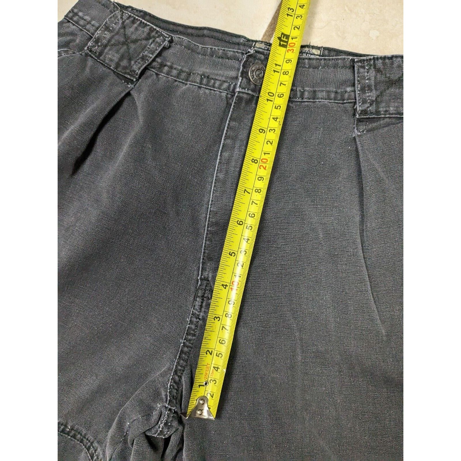 Other Vtg Men Zeppelin 30x28 Black Cargo Pocket Pants Tapered Leg Size US 30 / EU 46 - 7 Thumbnail