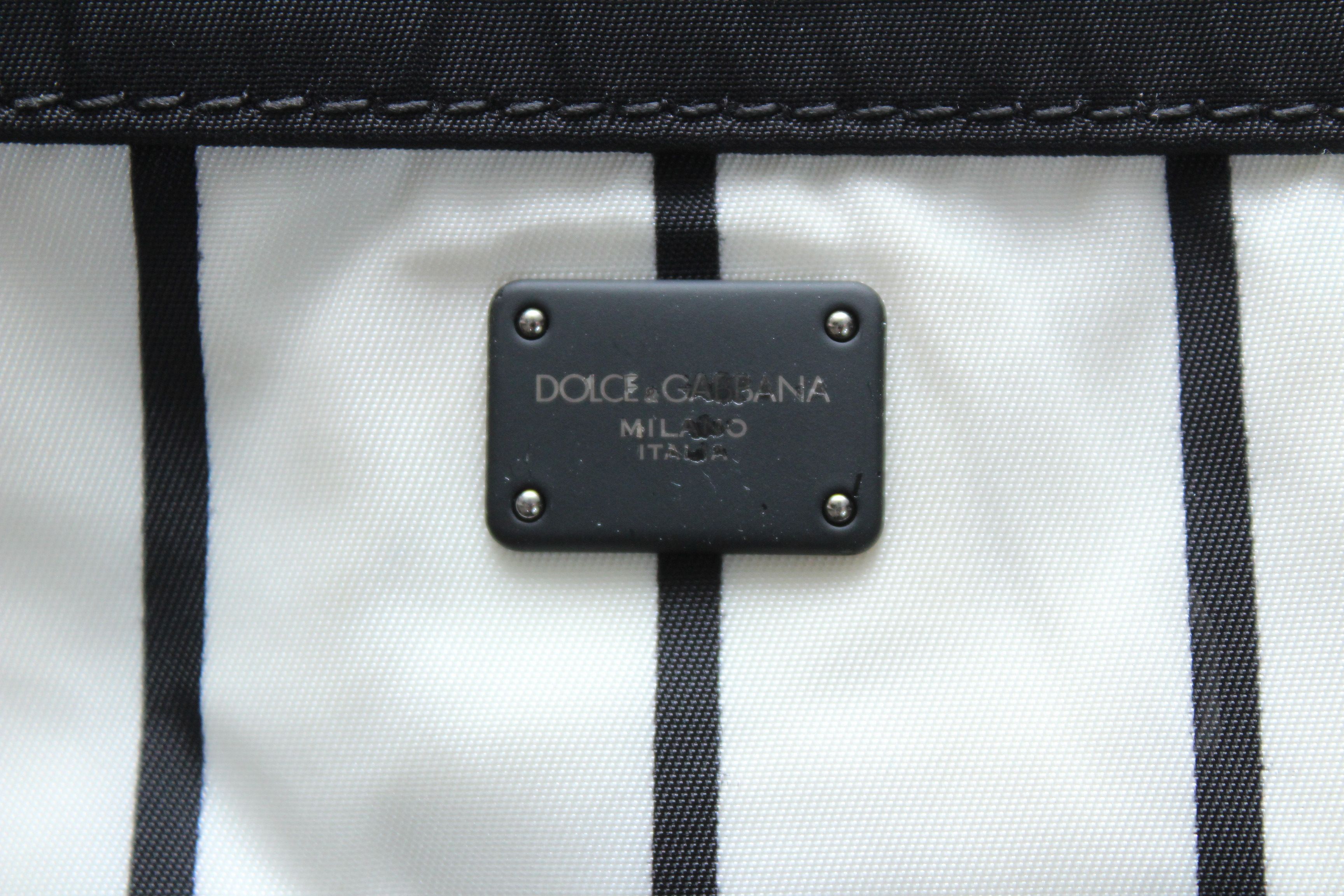 Dolce & Gabbana Dolce & Gabbana "The King of Love" Striped Pouch Bag Size ONE SIZE - 8 Thumbnail
