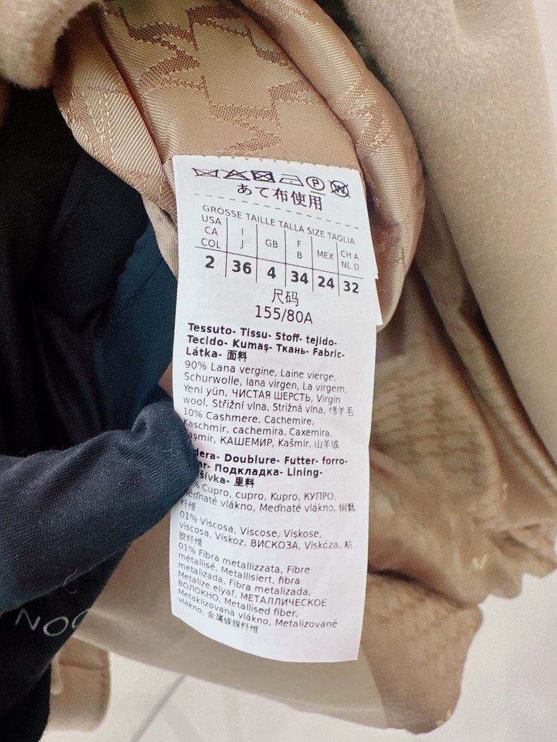 Max Mara Max Mara Khaki cashmere coat Size S / US 4 / IT 40 - 4 Thumbnail