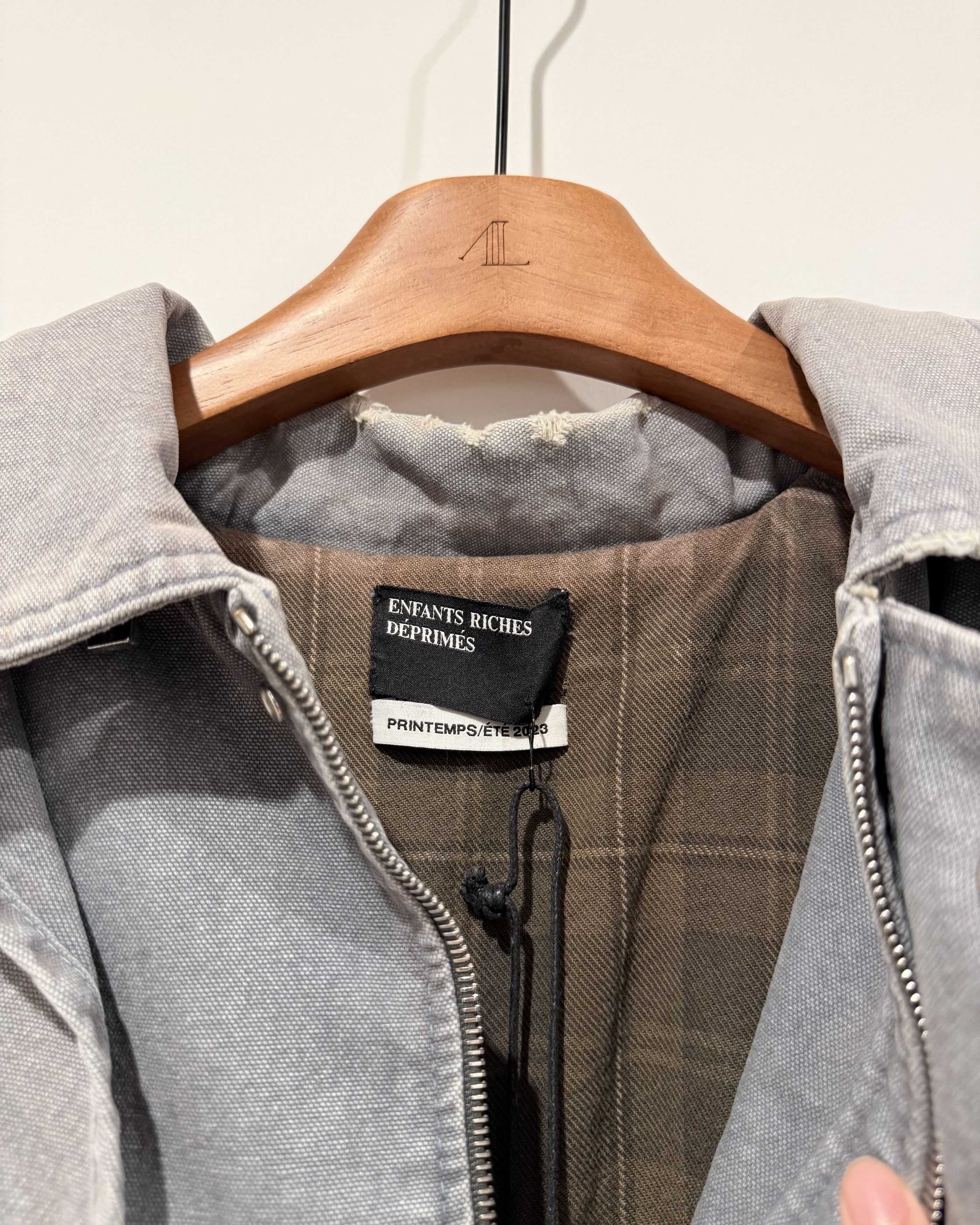 Enfants Riches Deprimes Enfants Riches Deprimes ‘Duster’ Grey Denim Graphic Jacket Size US XL / EU 56 / 4 - 2 Thumbnail