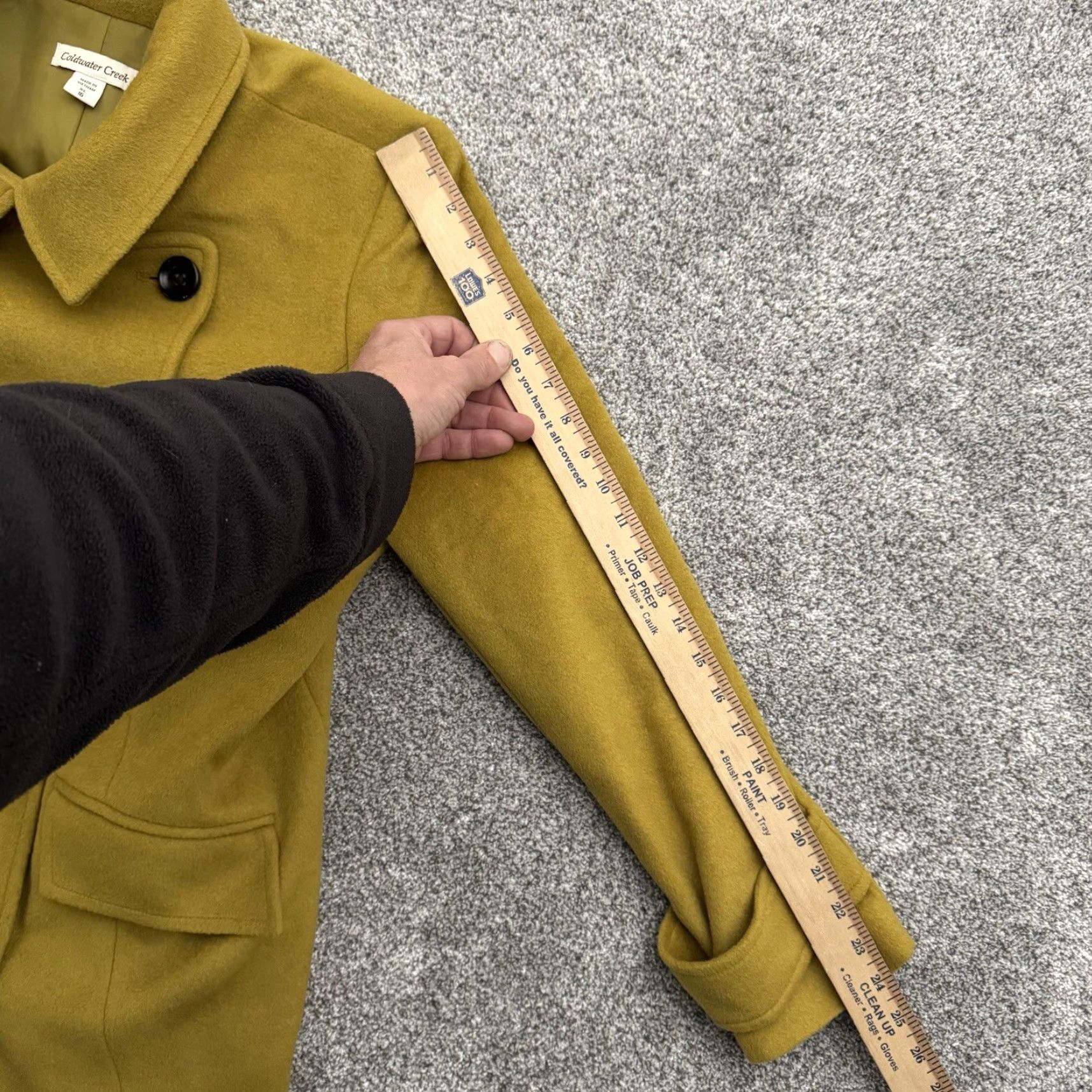 Coldwater Creek Coldwater Creek Wool Blend Winter Coat Womens XL 16 Double Breasted Pea Green Size XL / US 12-14 / IT 48-50 - 6 Thumbnail