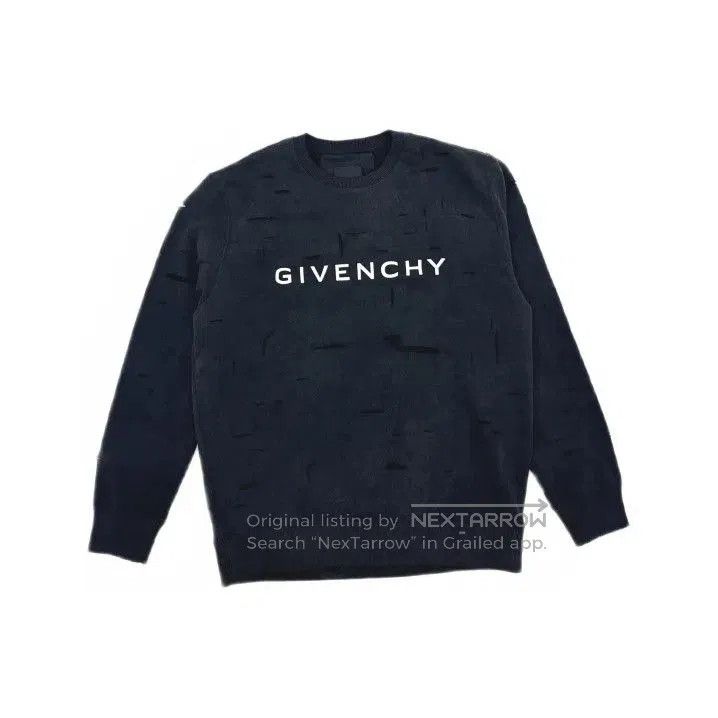 Givenchy Givenchy SS23 Tear Detail Logo Print Sweatshirt. Size US L / EU 52-54 / 3 - 2 Thumbnail